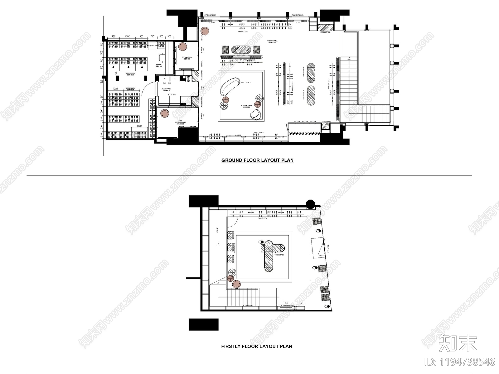 现代其他商业空间cad施工图下载【ID:1194738546】