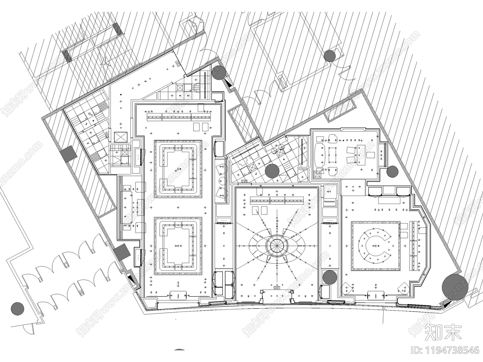 现代其他商业空间cad施工图下载【ID:1194738546】