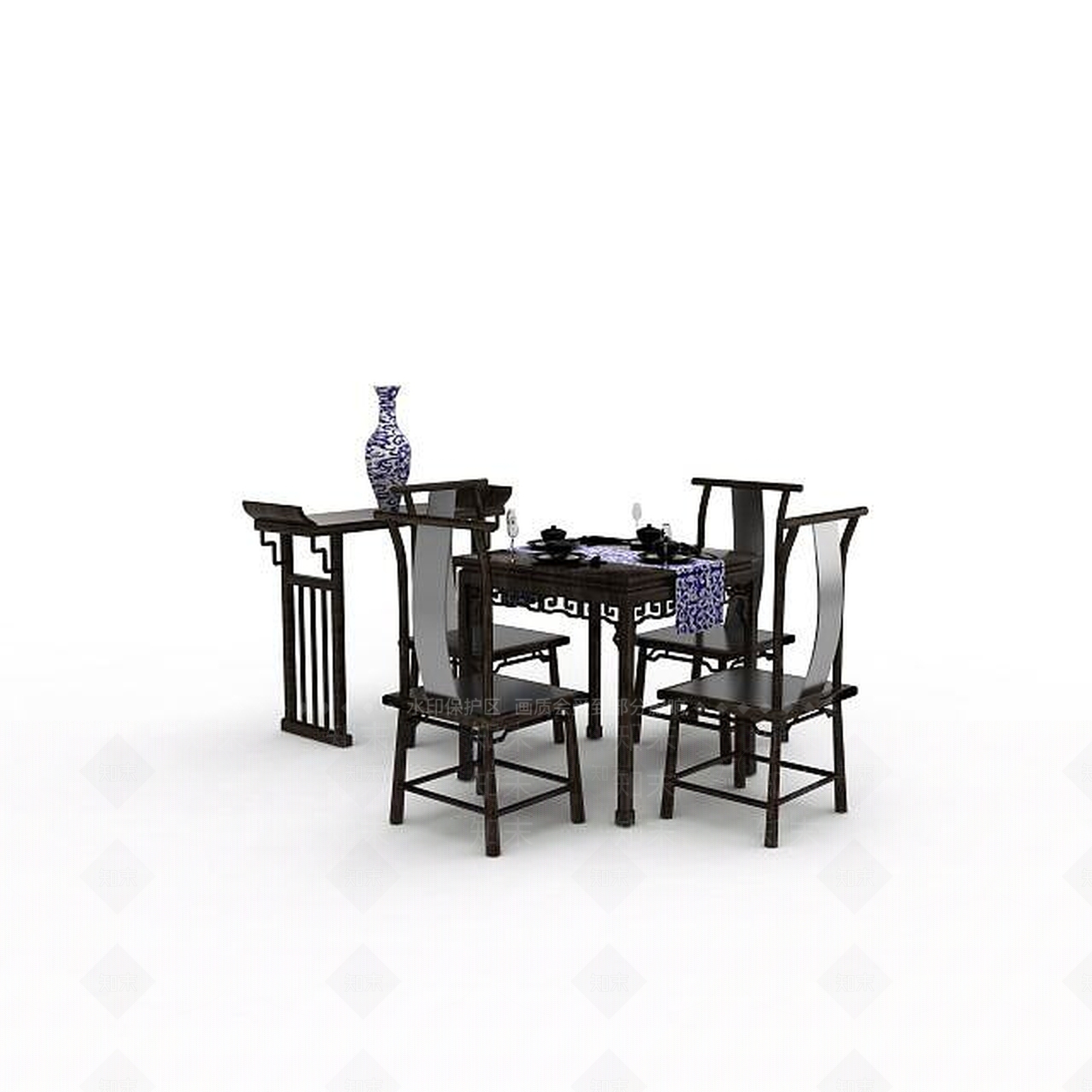 现代书桌椅3D模型下载【ID:1194740699】