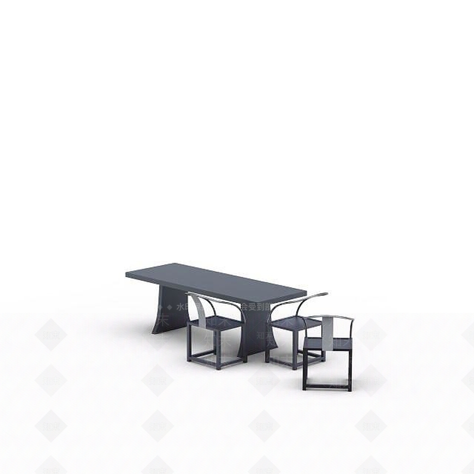 现代书桌椅3D模型下载【ID:1194740838】