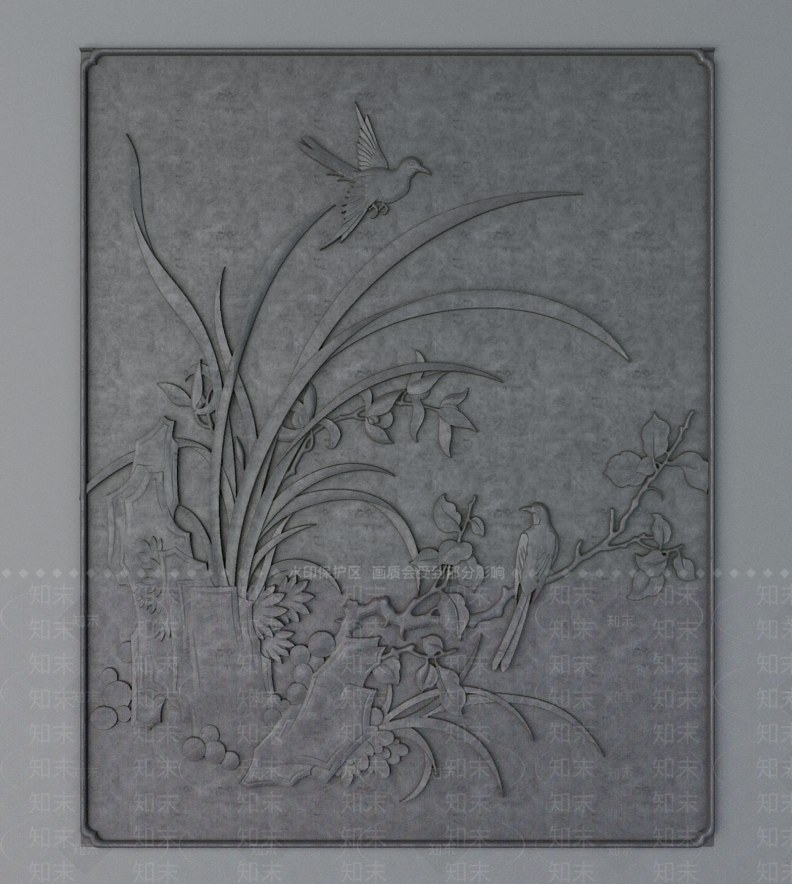 中式雕花3D模型下载【ID:1194744168】