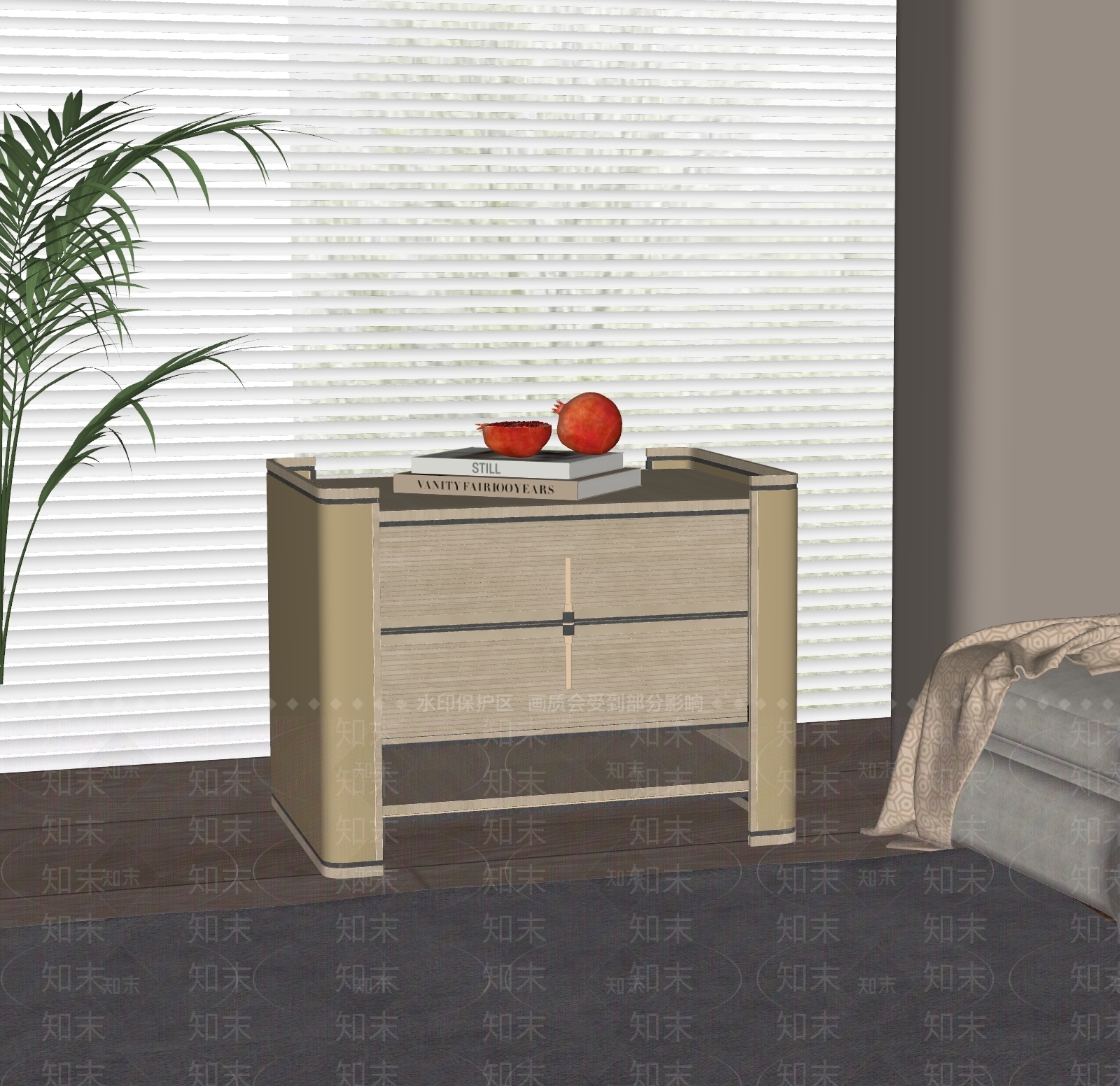 现代床头柜SU模型下载【ID:1194746869】