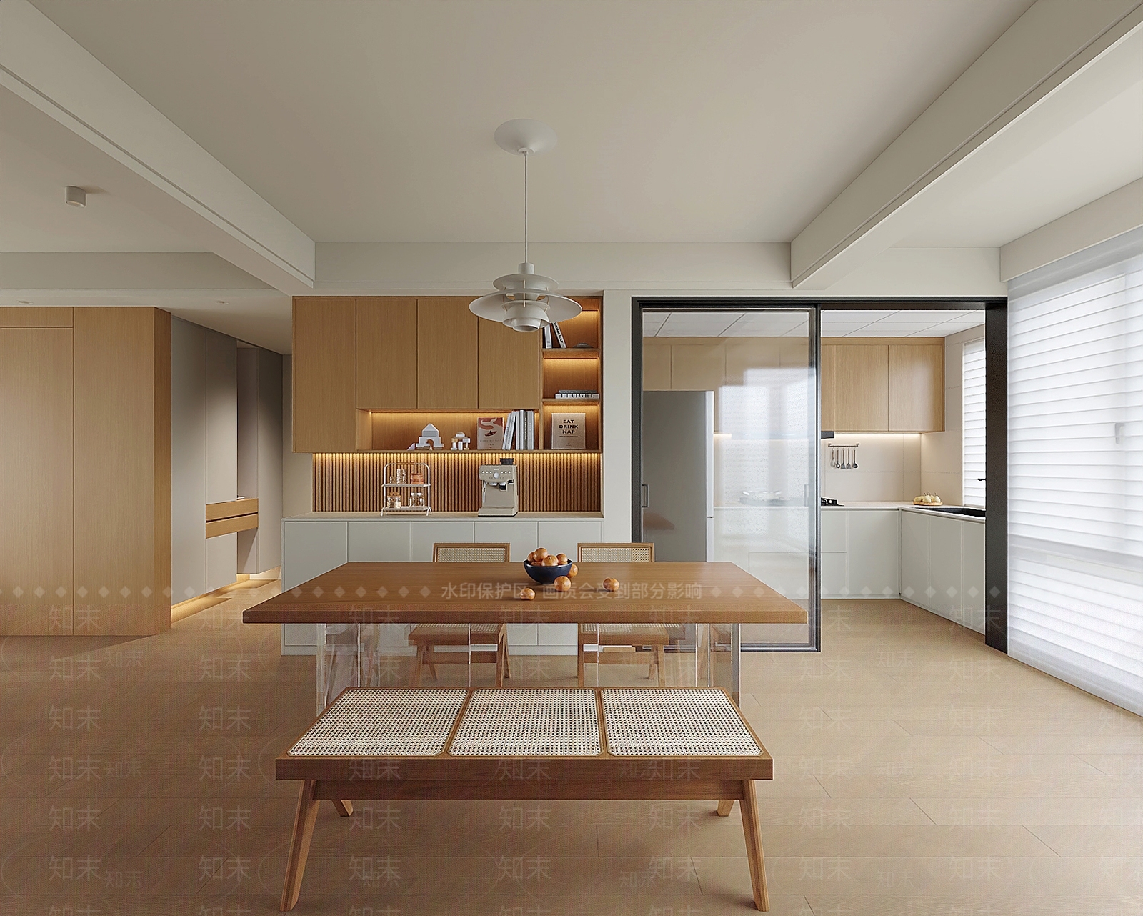 日式现代家居餐厅3D模型下载【ID:1194748067】