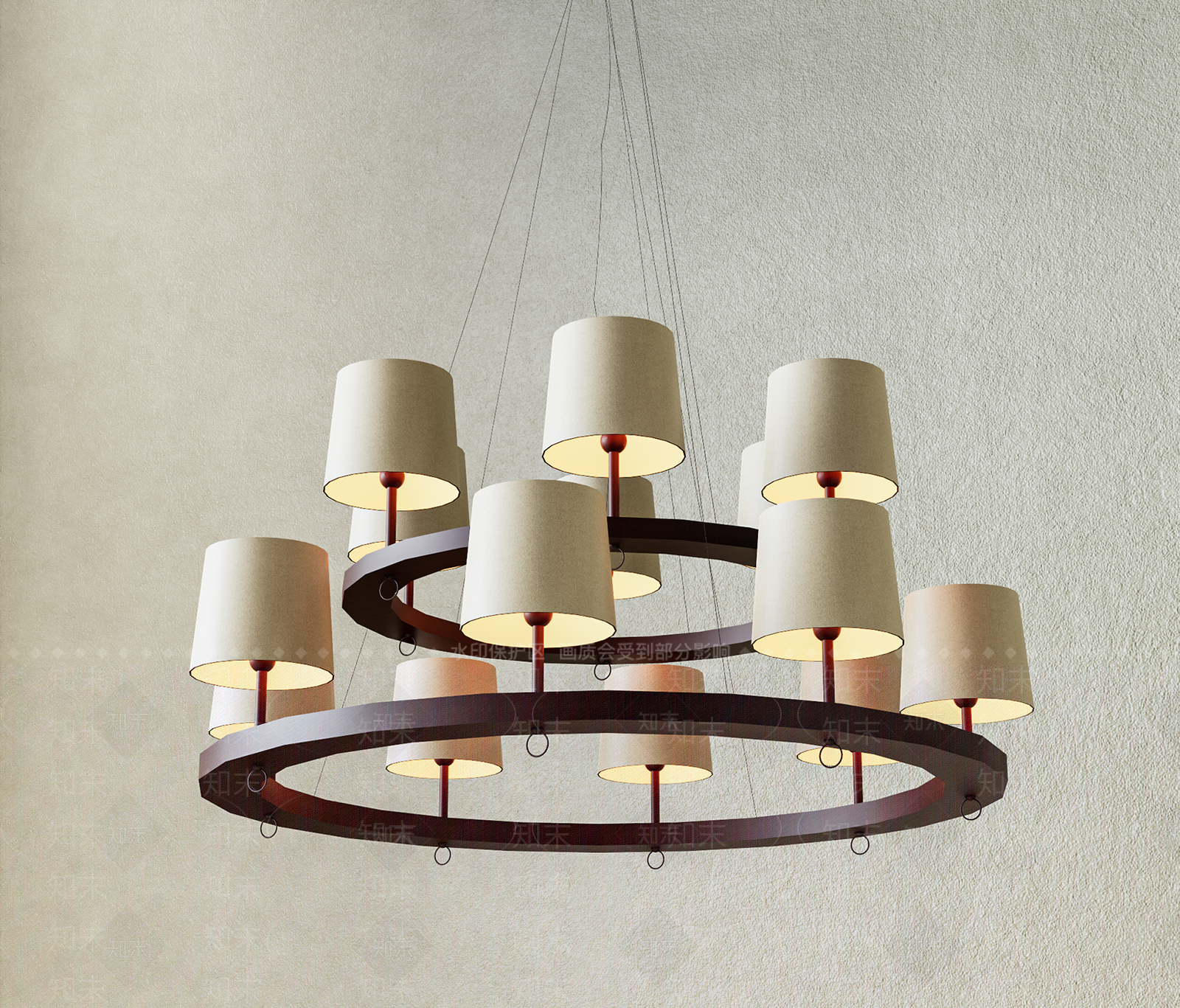 新中式中式客厅吊灯3D模型下载【ID:1194747318】