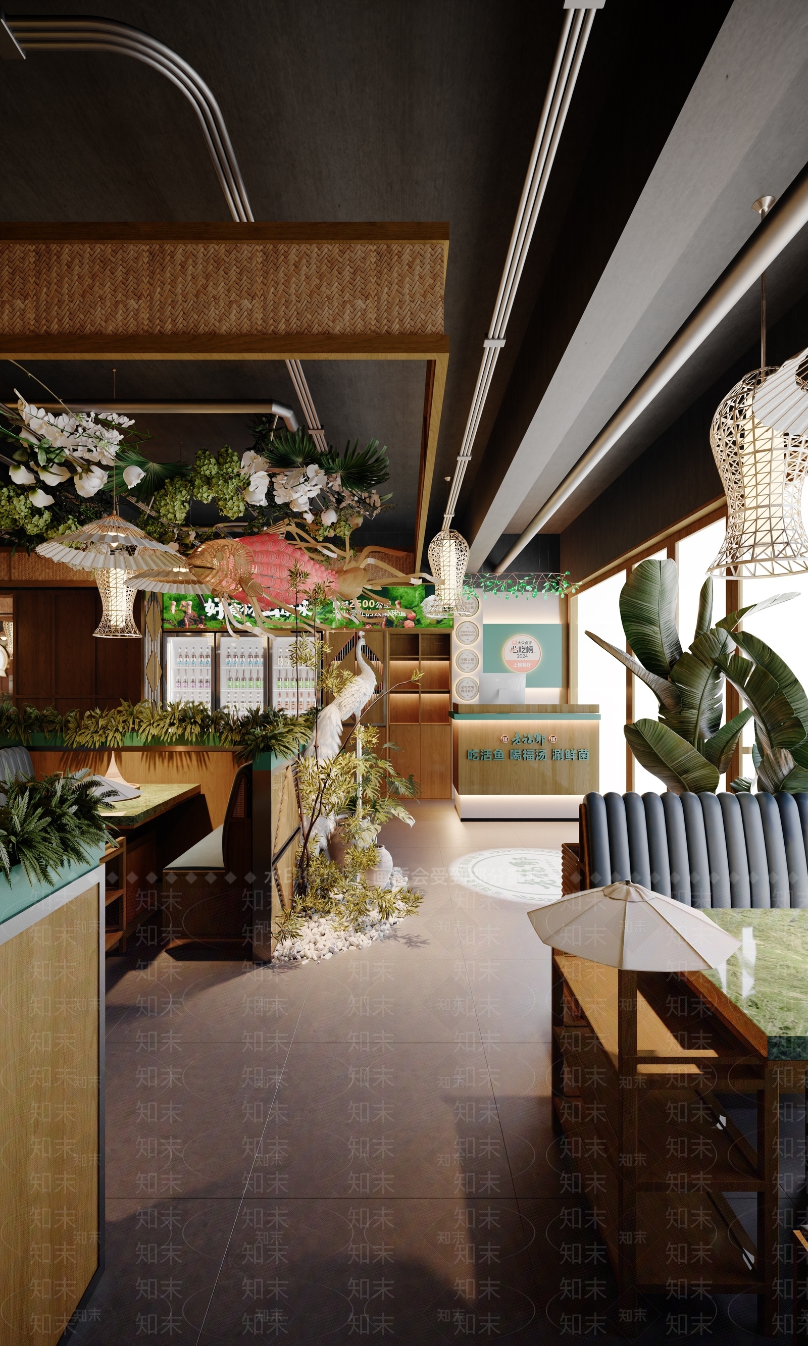 侘寂原木火锅店3D模型下载【ID:1194748869】