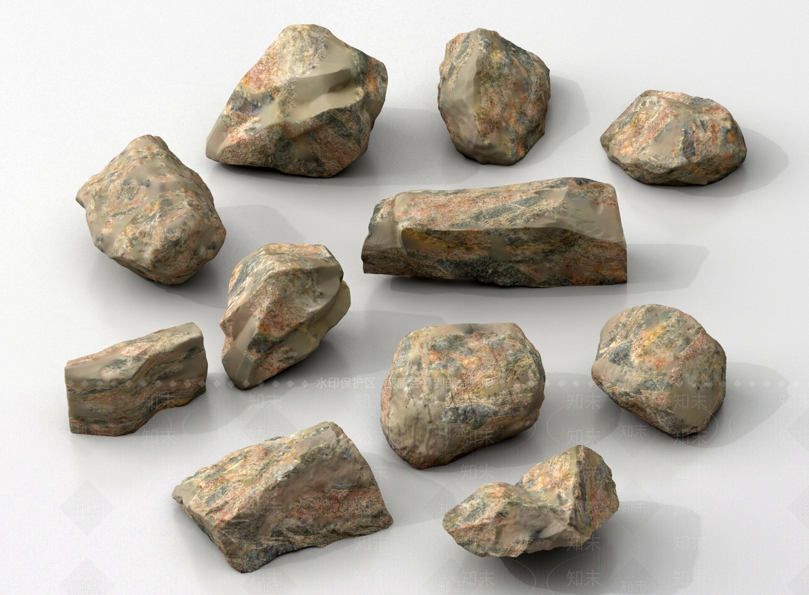 现代石头3D模型下载【ID:1194751298】