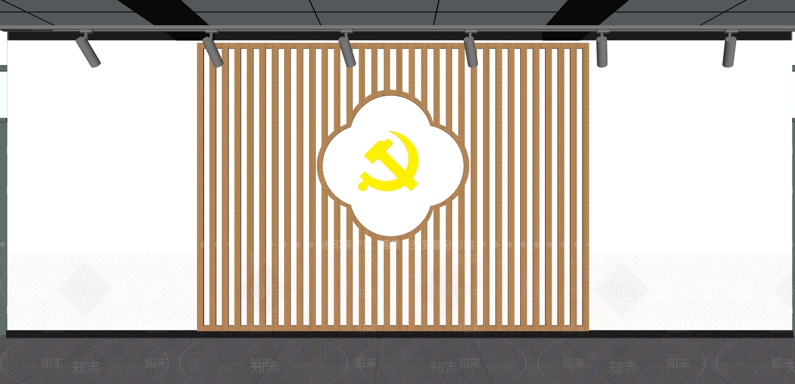 新中式文化墙SU模型下载【ID:1194752413】