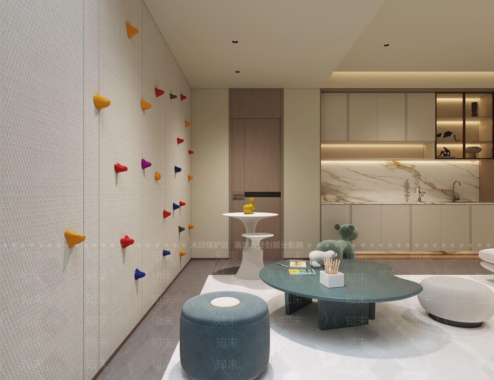 现代儿童娱乐室3D模型下载【ID:1194754427】