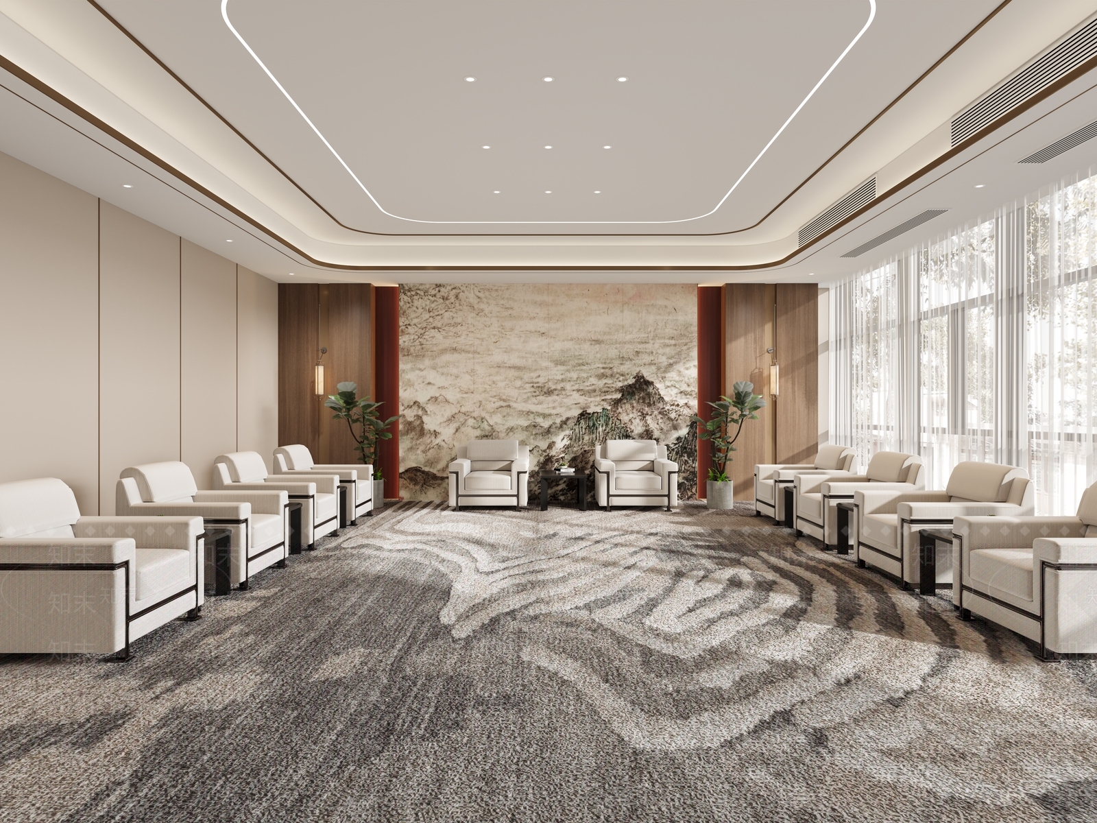 现代接待室3D模型下载【ID:1194755681】