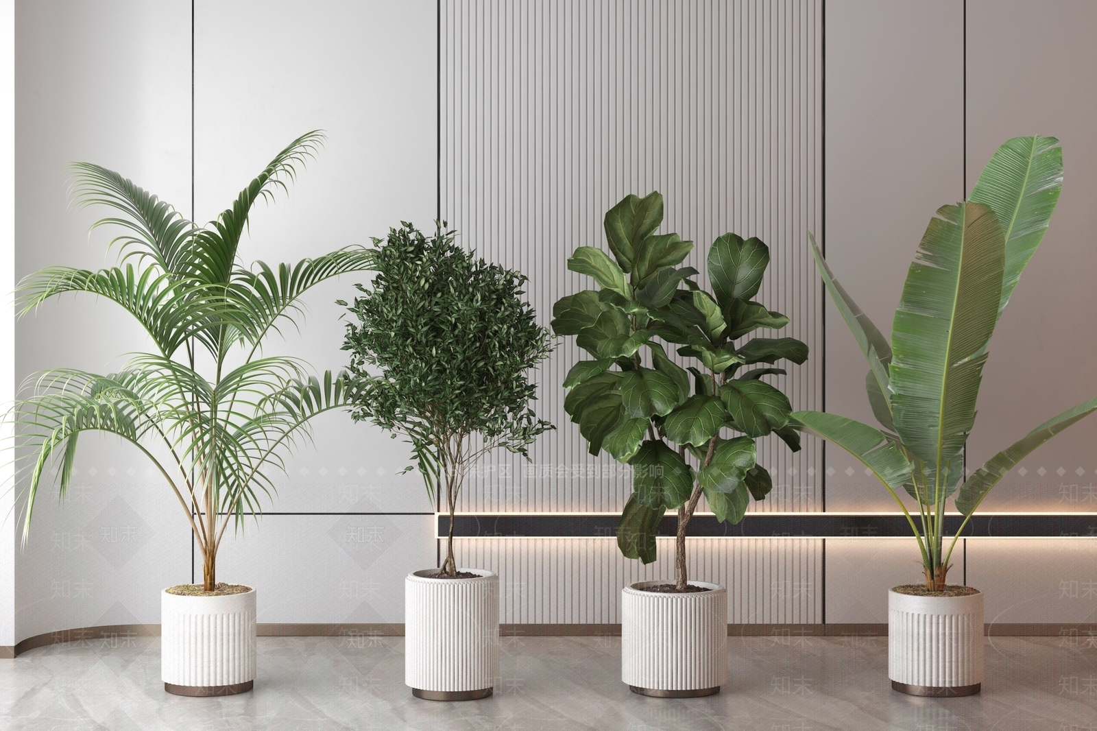 现代花盆3D模型下载【ID:1194758939】