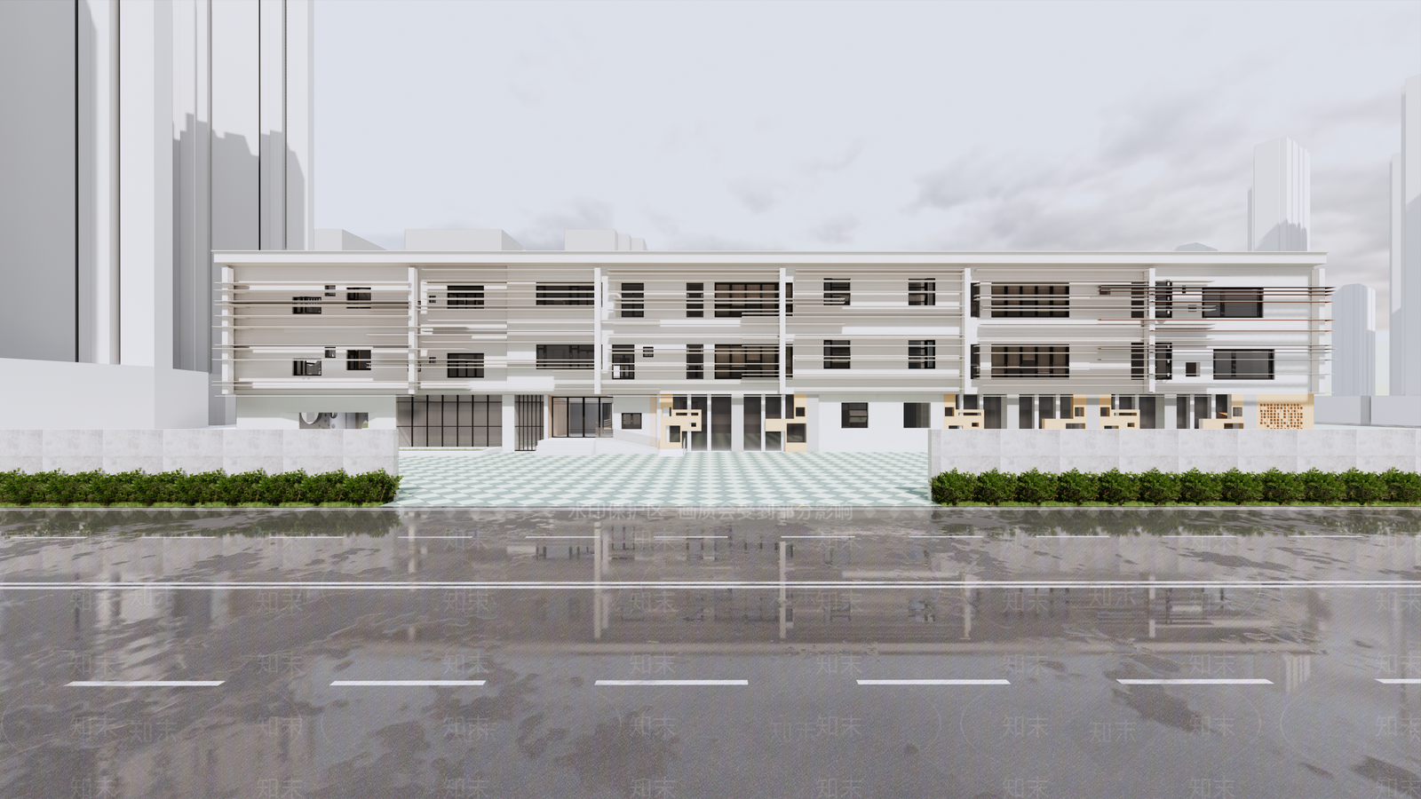 现代其他学校空间SU模型下载【ID:1194760360】
