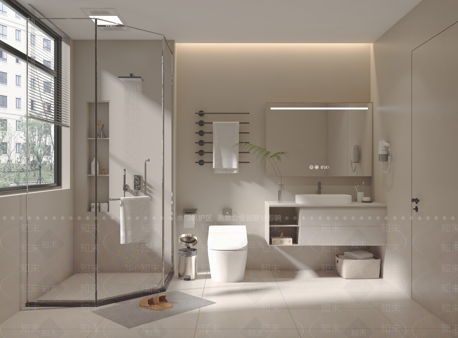 现代北欧卫生间3D模型下载【ID:1194866832】