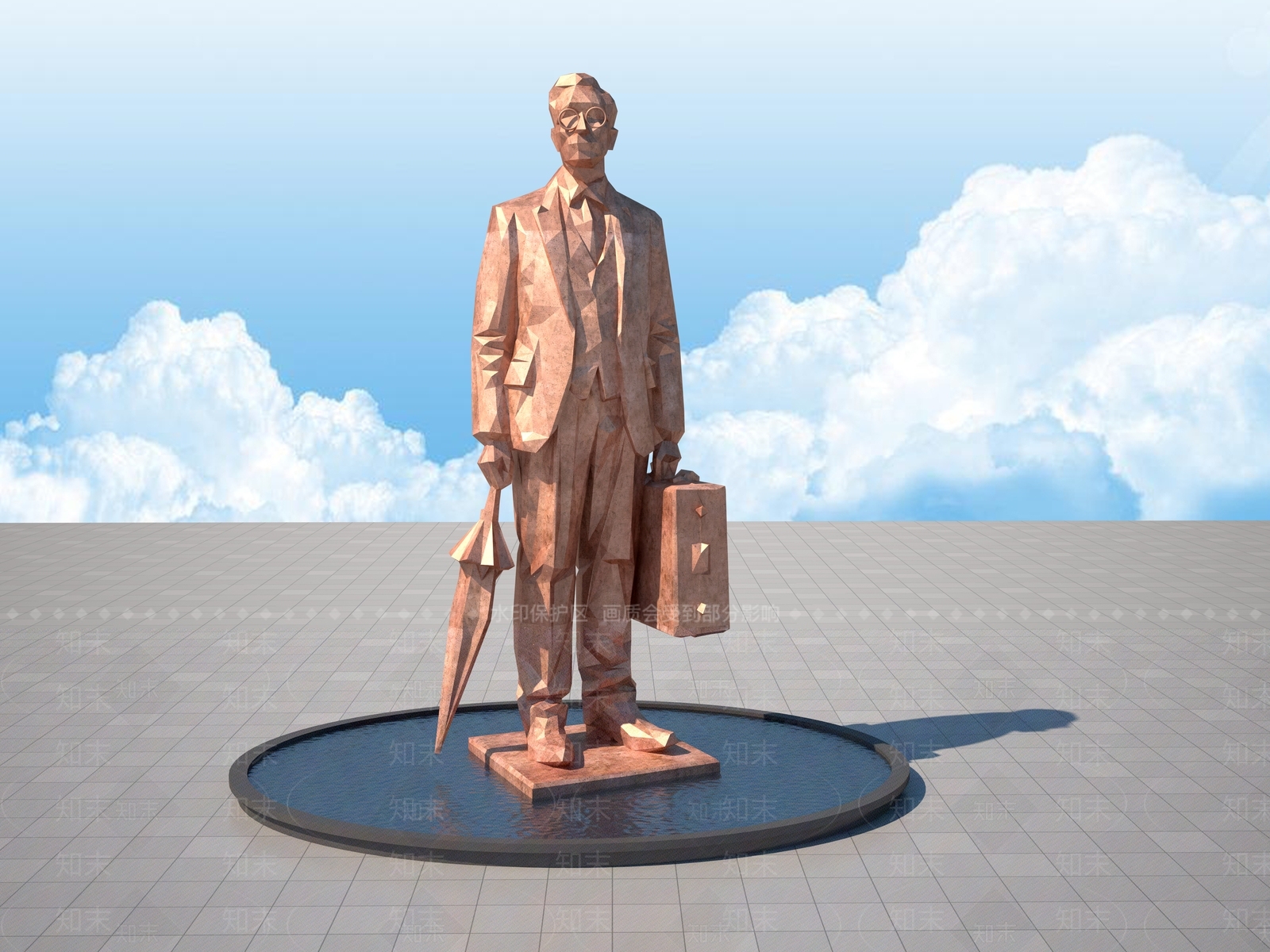 现代景观雕塑3D模型下载【ID:1194760077】