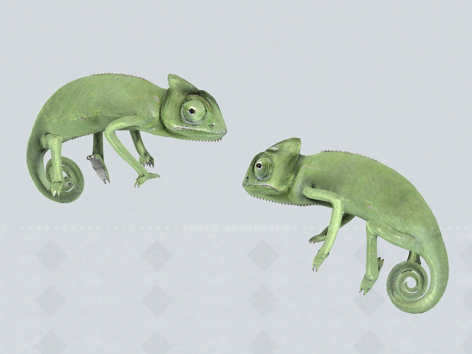 爬行类动物3D模型下载【ID:1194760309】