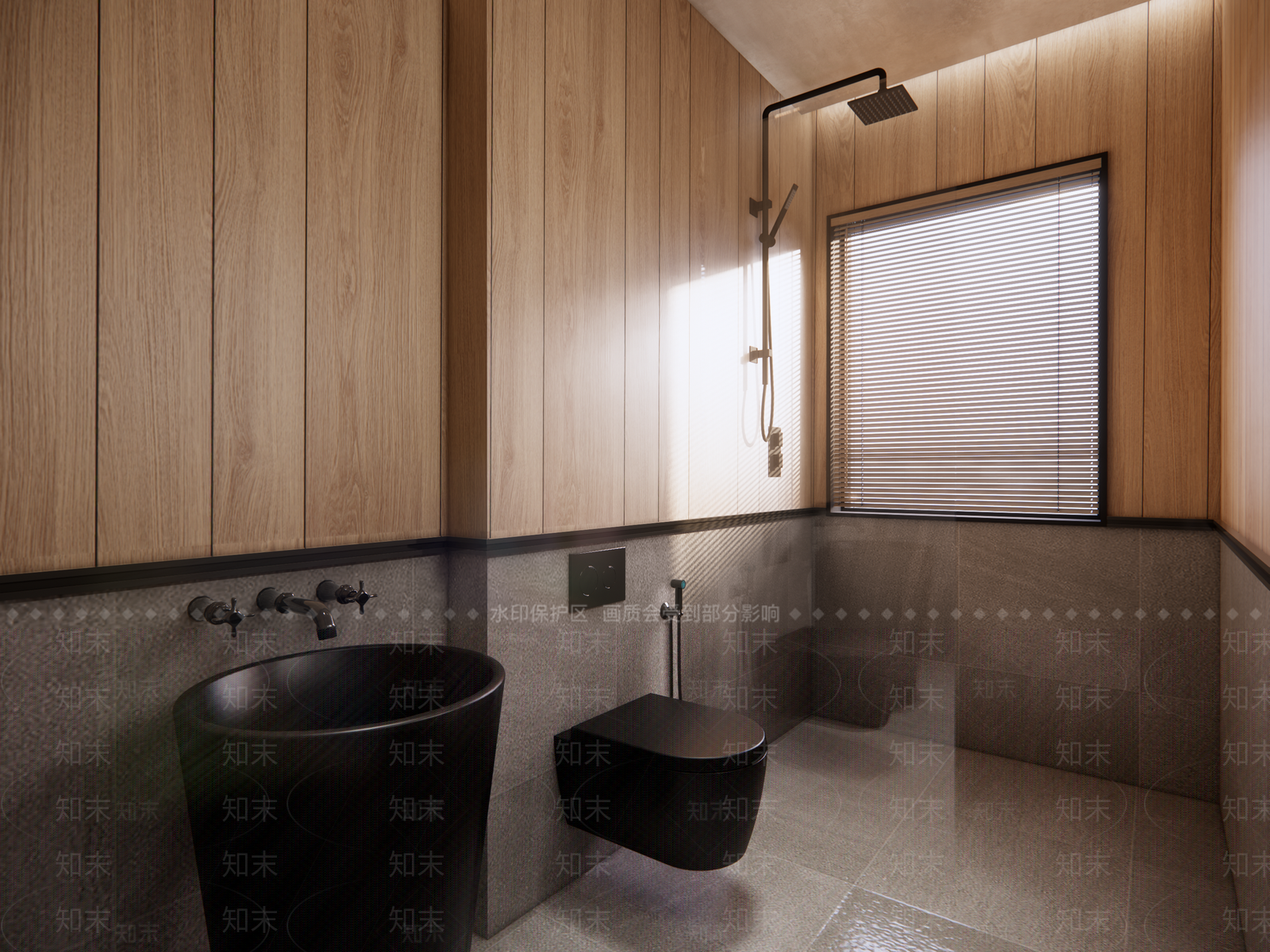侘寂日式卫生间SU模型下载【ID:1194760971】