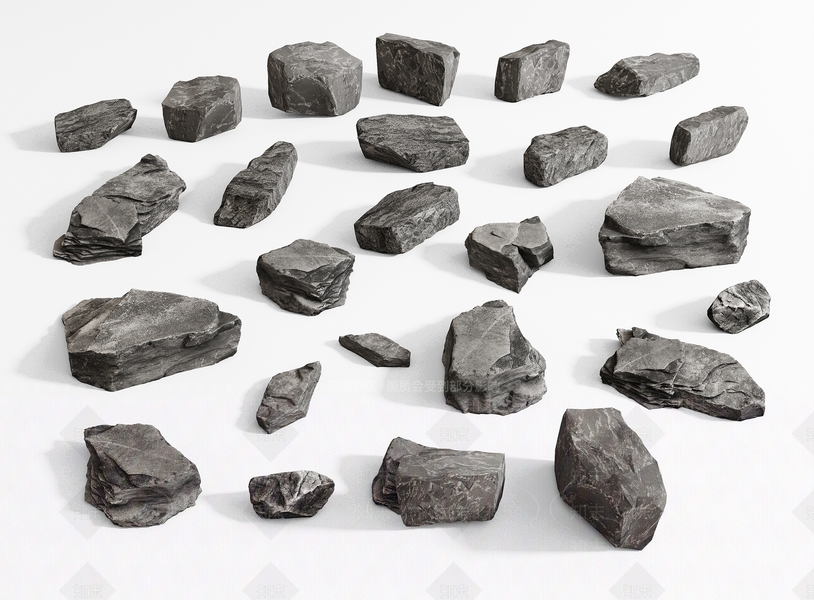现代石头SU模型下载【ID:1194761544】