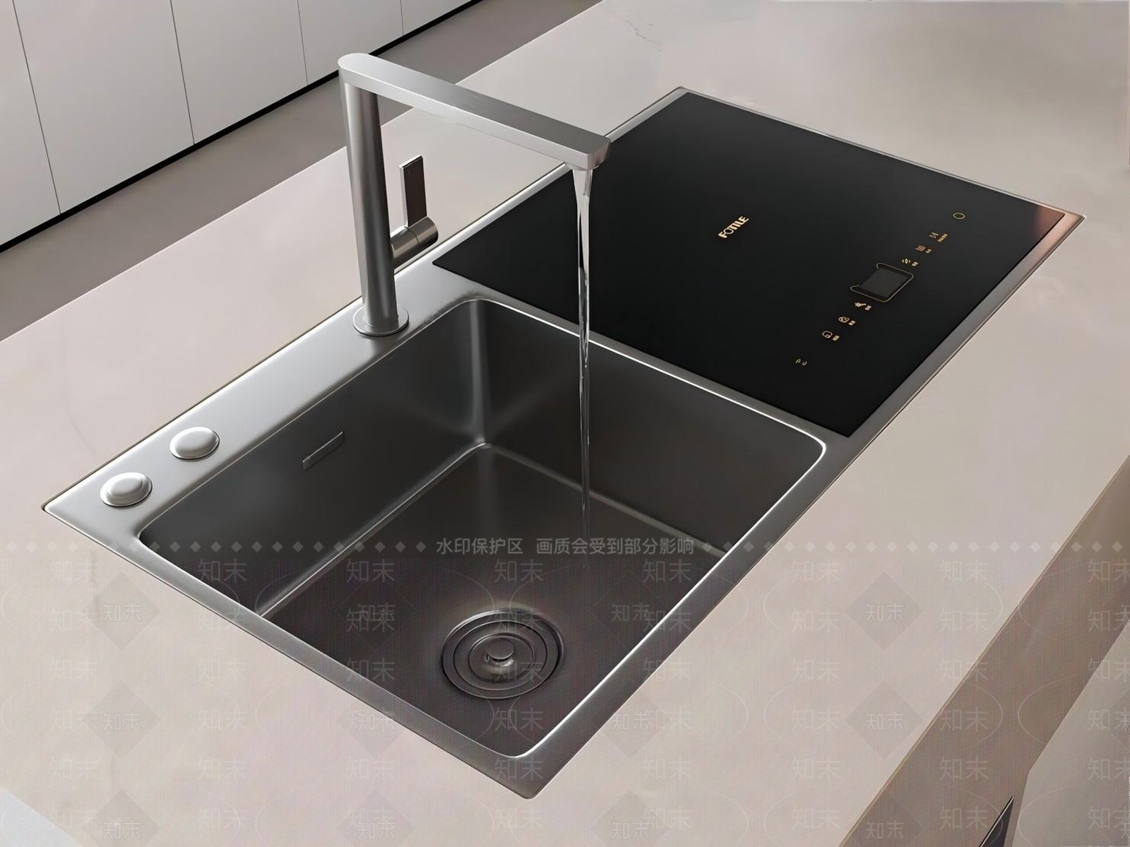 现代极简水槽SU模型下载【ID:1194762387】