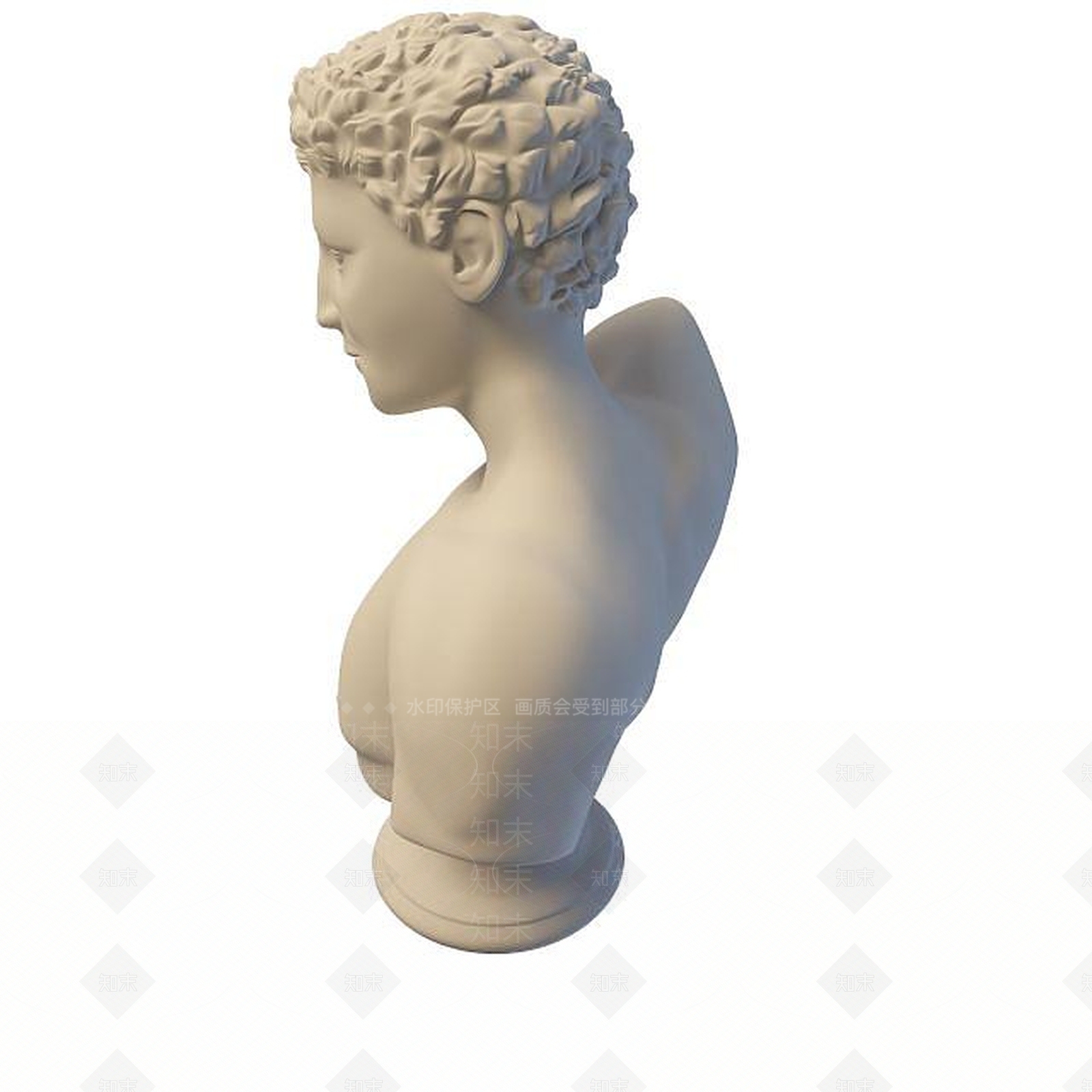 现代赫尔墨斯雕塑3D模型下载【ID:1194762612】