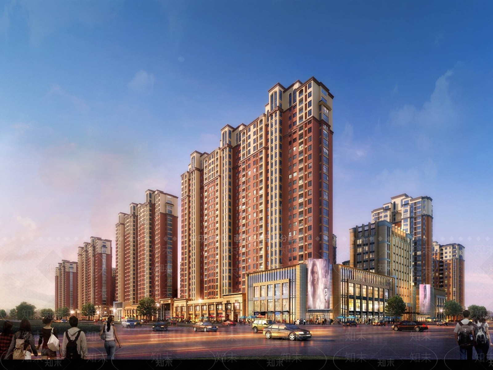 欧式高层住宅3D模型下载【ID:1194762947】
