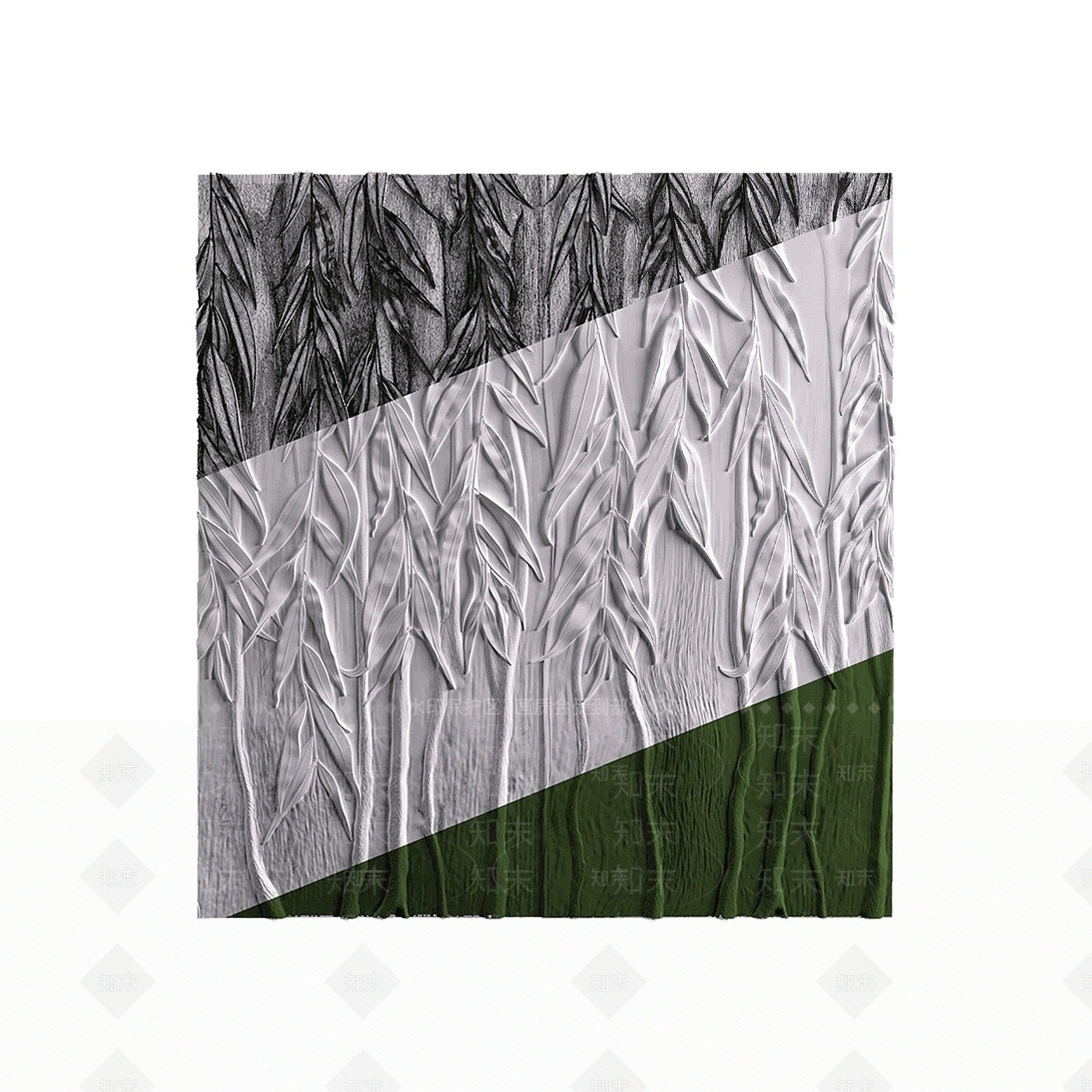 现代墙面装饰浮雕3D模型下载【ID:1194762945】