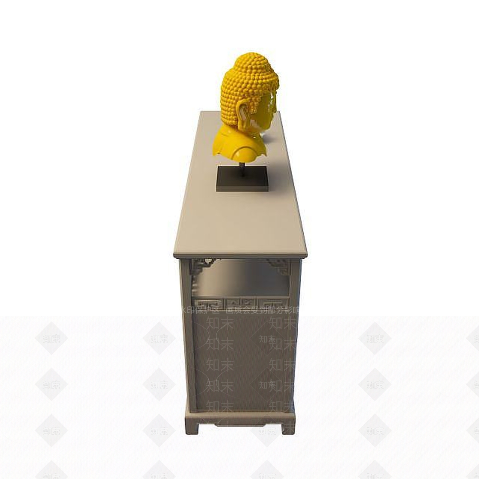 现代客厅陈设柜3D模型下载【ID:1194763082】
