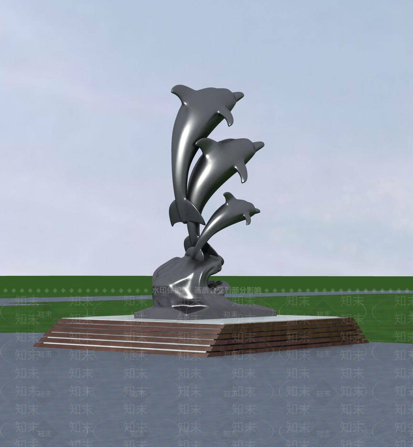 欧式景观雕塑3D模型下载【ID:1194763237】