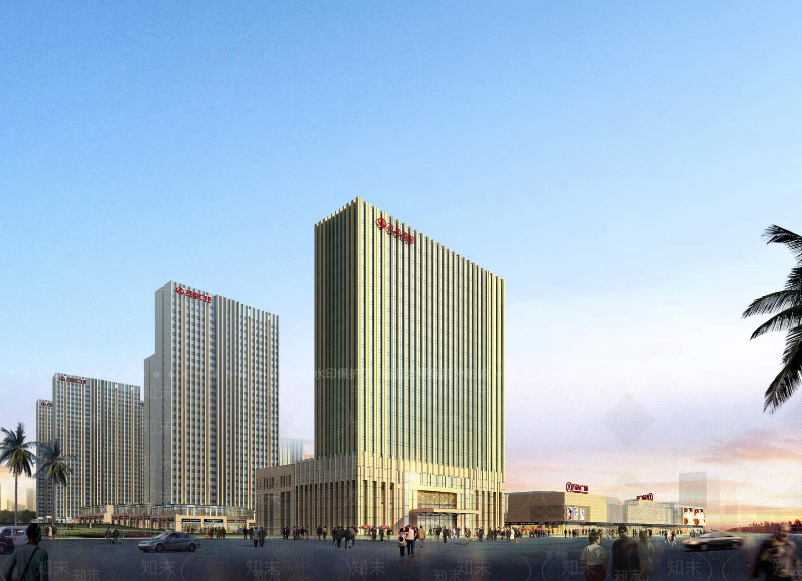现代商场外观3D模型下载【ID:1194763325】