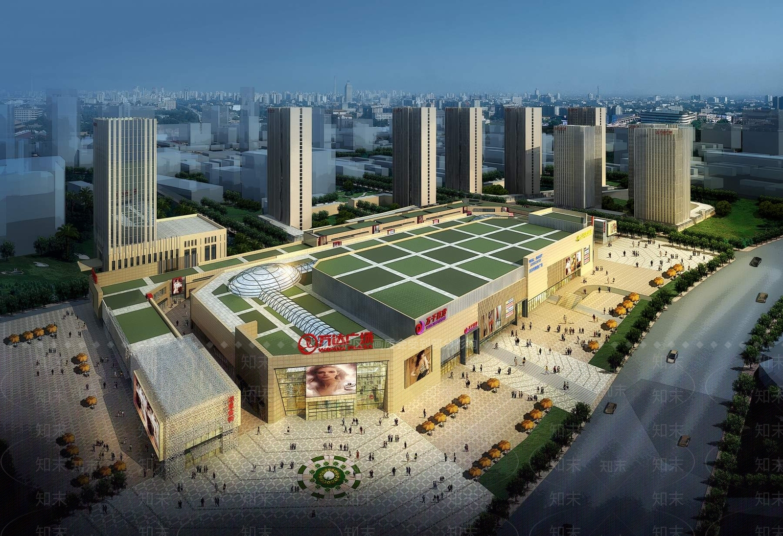 现代商场外观3D模型下载【ID:1194763325】