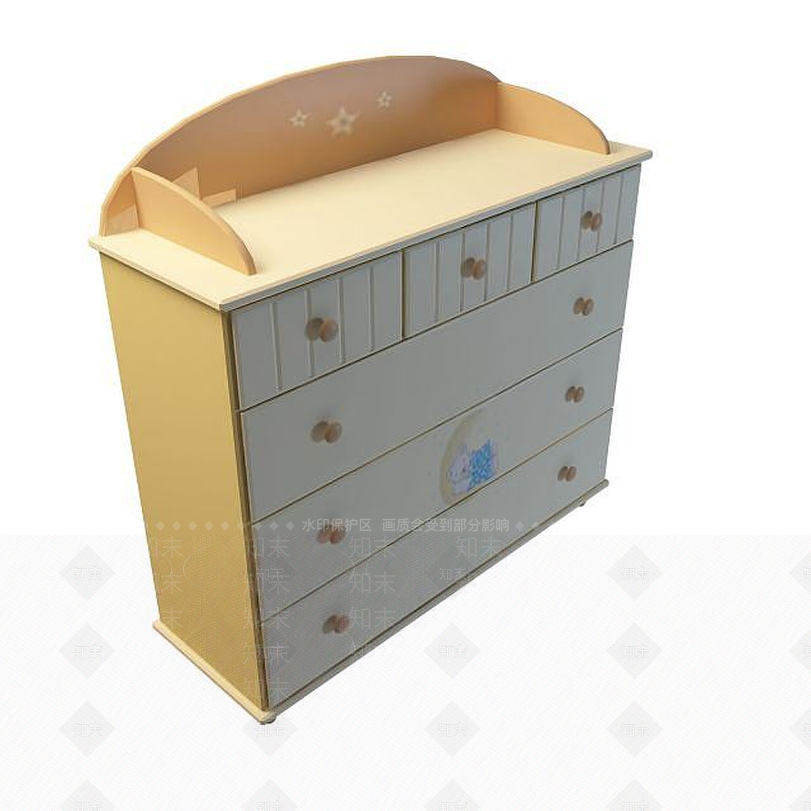 现代简约边柜3D模型下载【ID:1194763437】