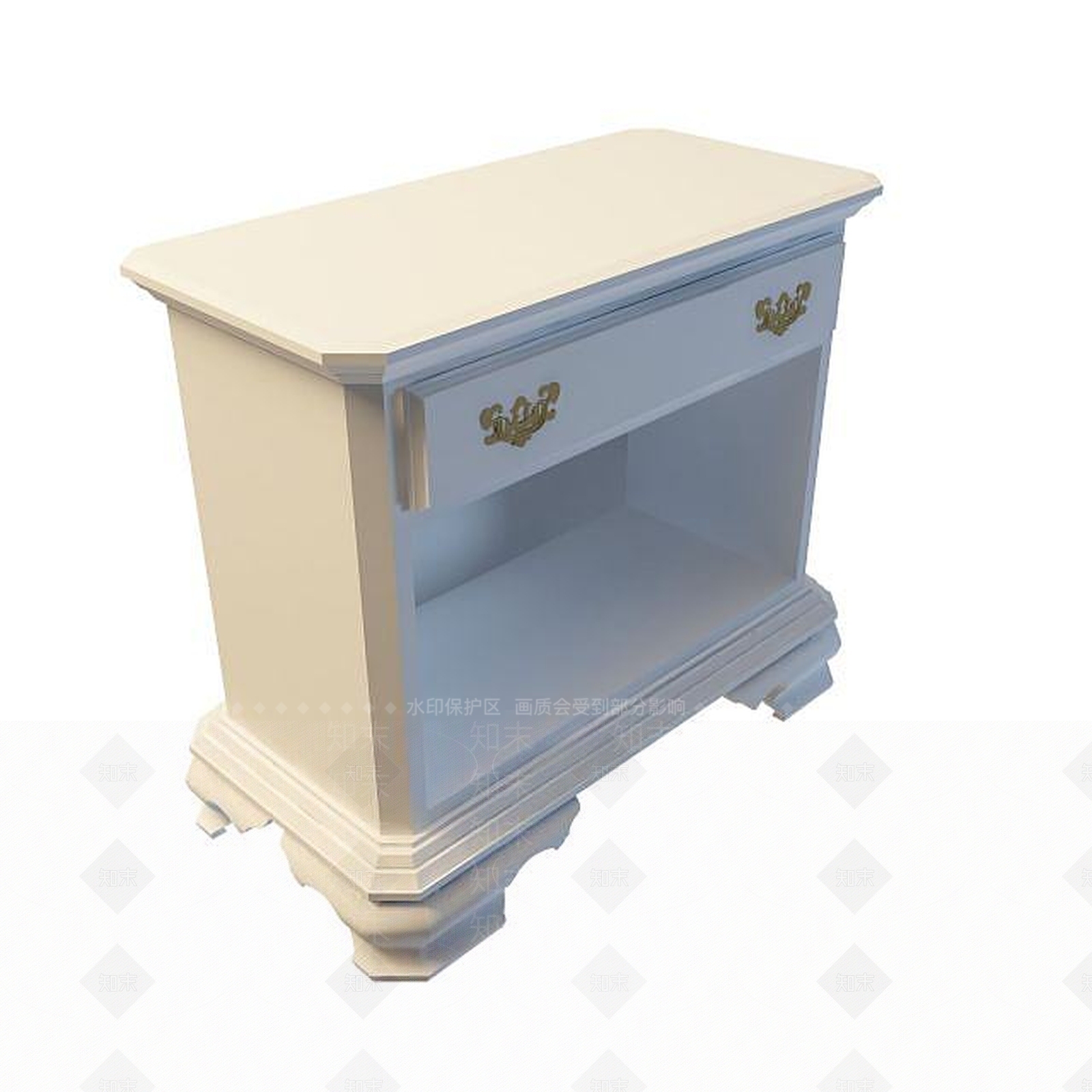 欧式古典欧式边柜3D模型下载【ID:1194763747】