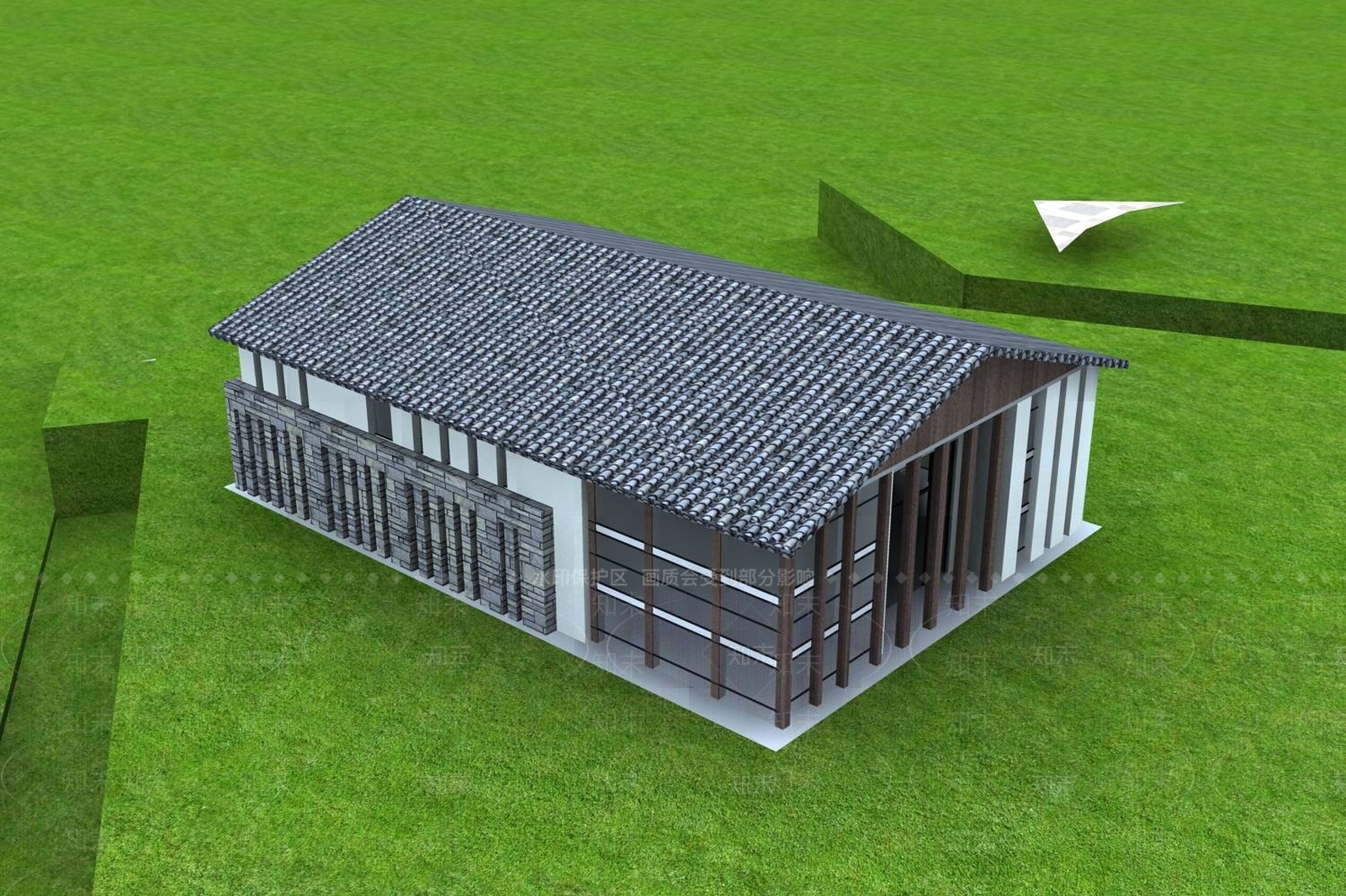 中式公厕3D模型下载【ID:1194764318】