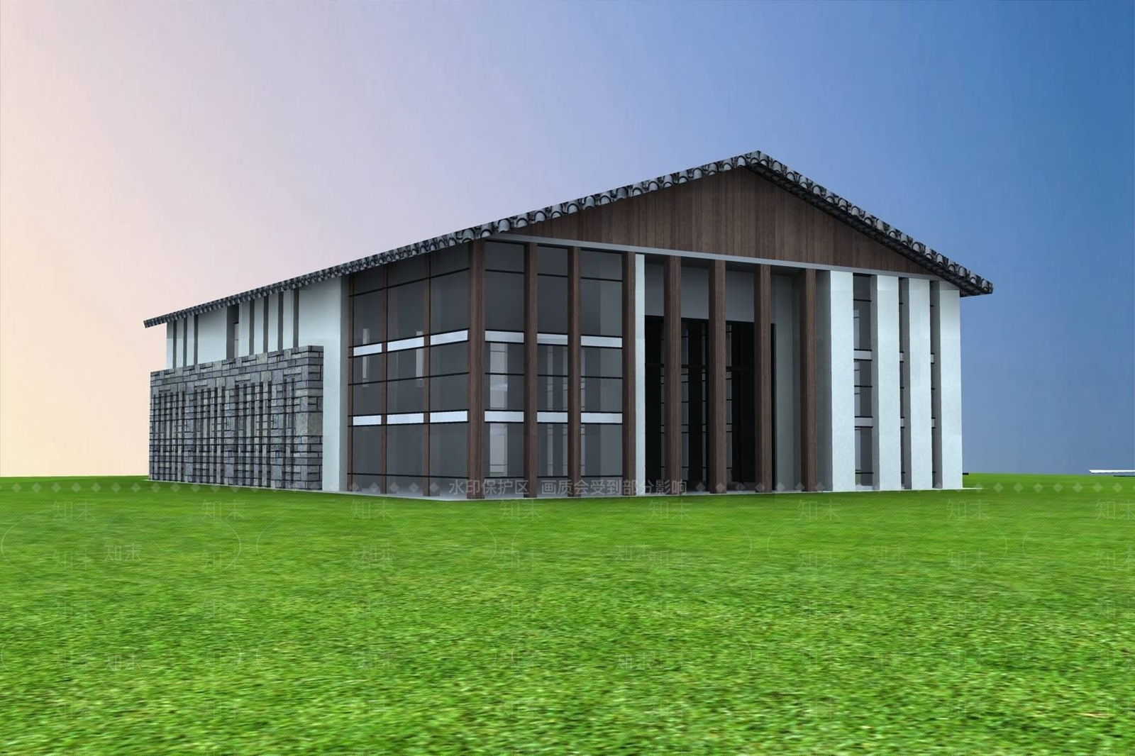 中式公厕3D模型下载【ID:1194764318】