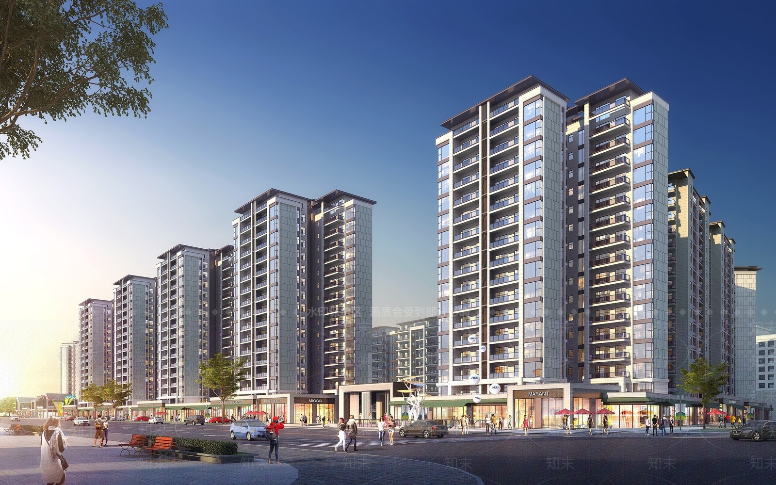 新中式高层住宅3D模型下载【ID:1194767275】