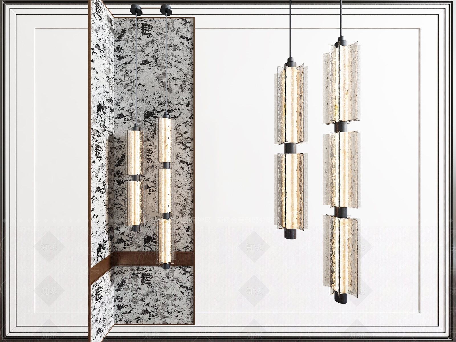 现代意式床头吊灯SU模型下载【ID:1194768094】