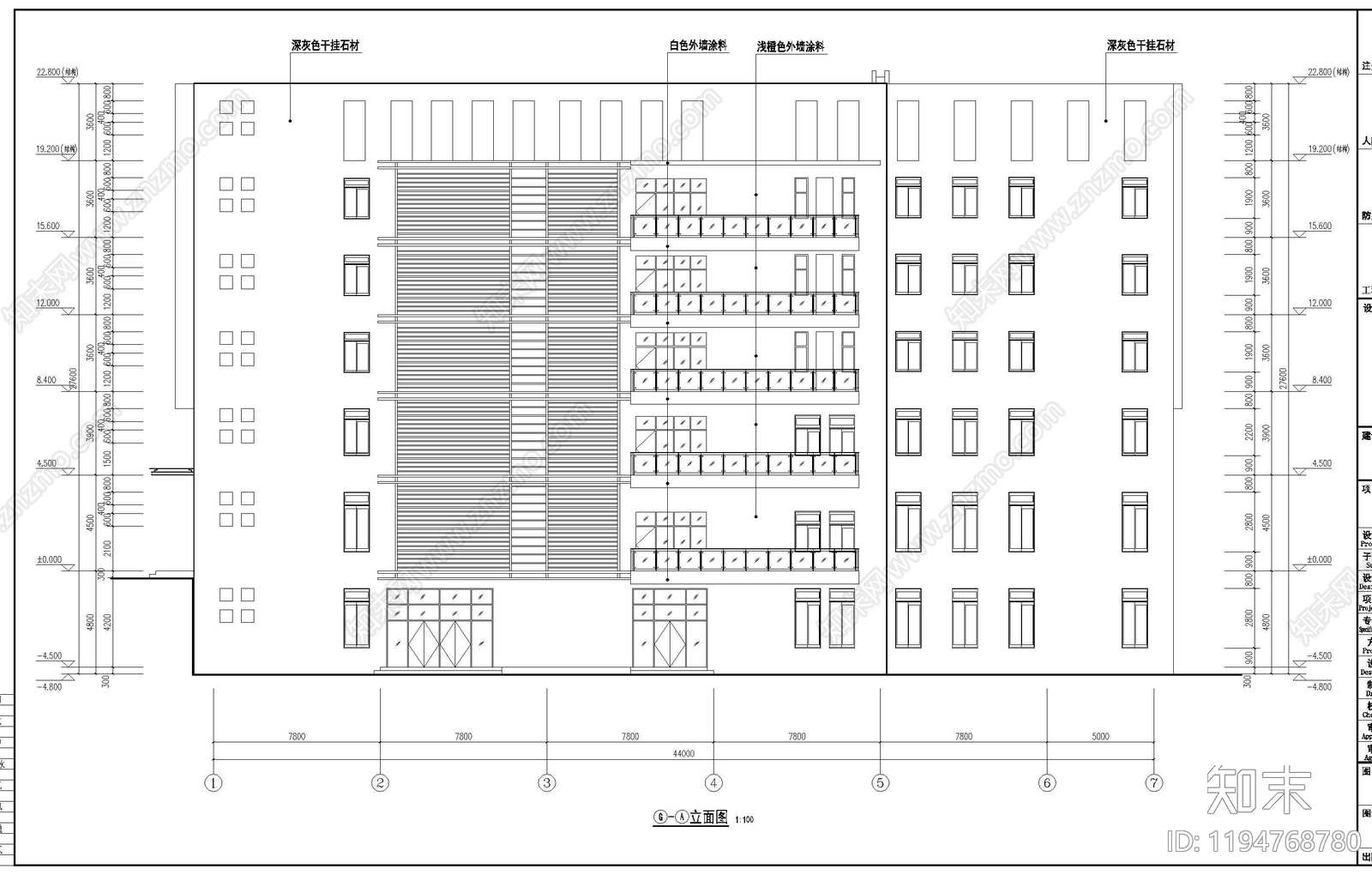 现代医院建筑cad施工图下载【ID:1194768780】