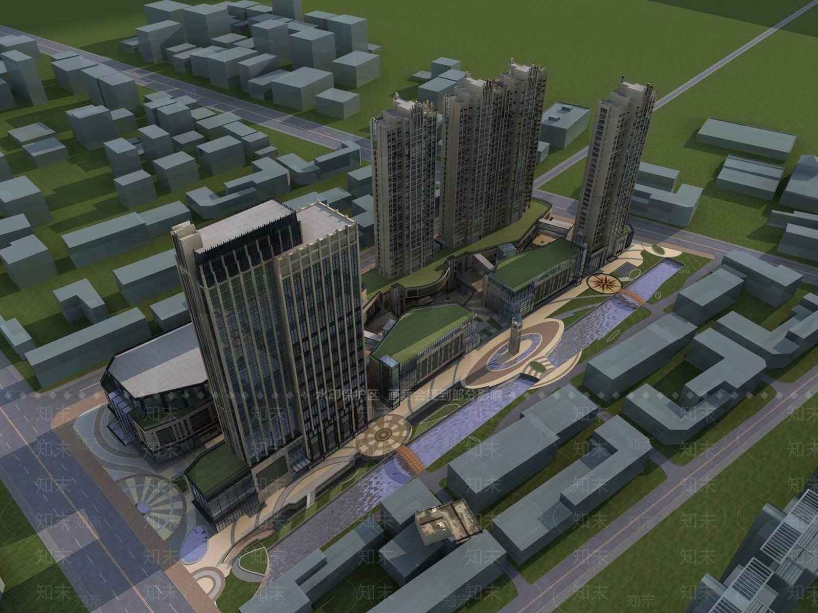 现代商场外观3D模型下载【ID:1194769286】
