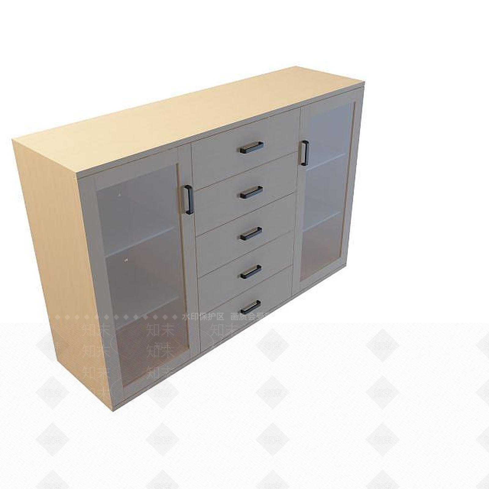 现代高档文件柜3D模型下载【ID:1194769368】