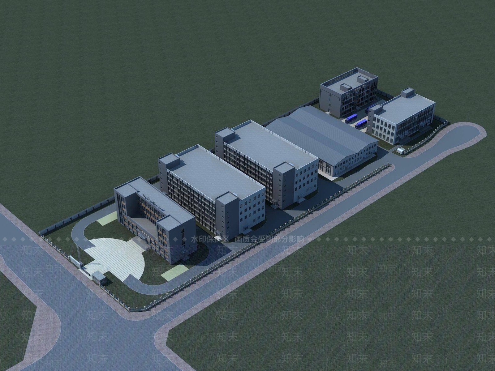 现代厂房3D模型下载【ID:1194769891】