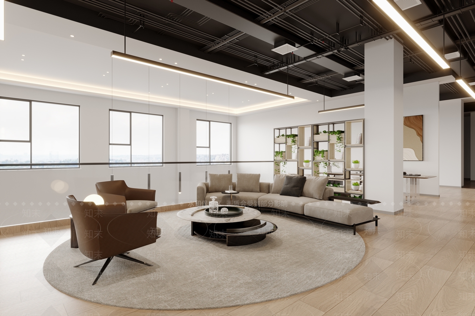 现代轻奢休息区3D模型下载【ID:1194770497】
