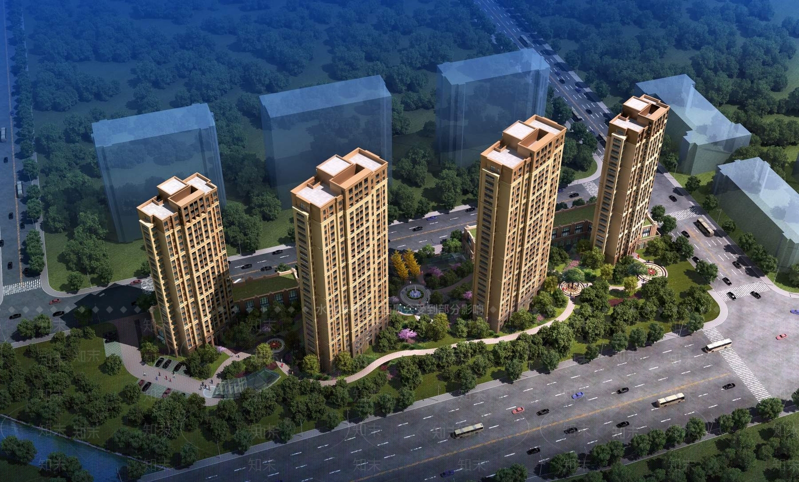 欧式高层住宅3D模型下载【ID:1194770440】