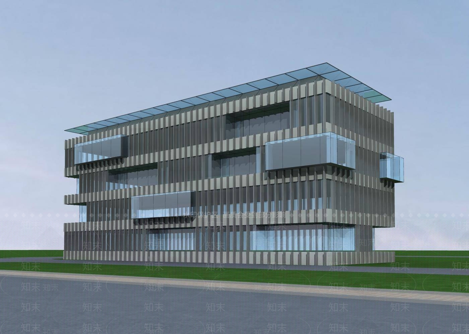 现代办公楼3D模型下载【ID:1194771892】