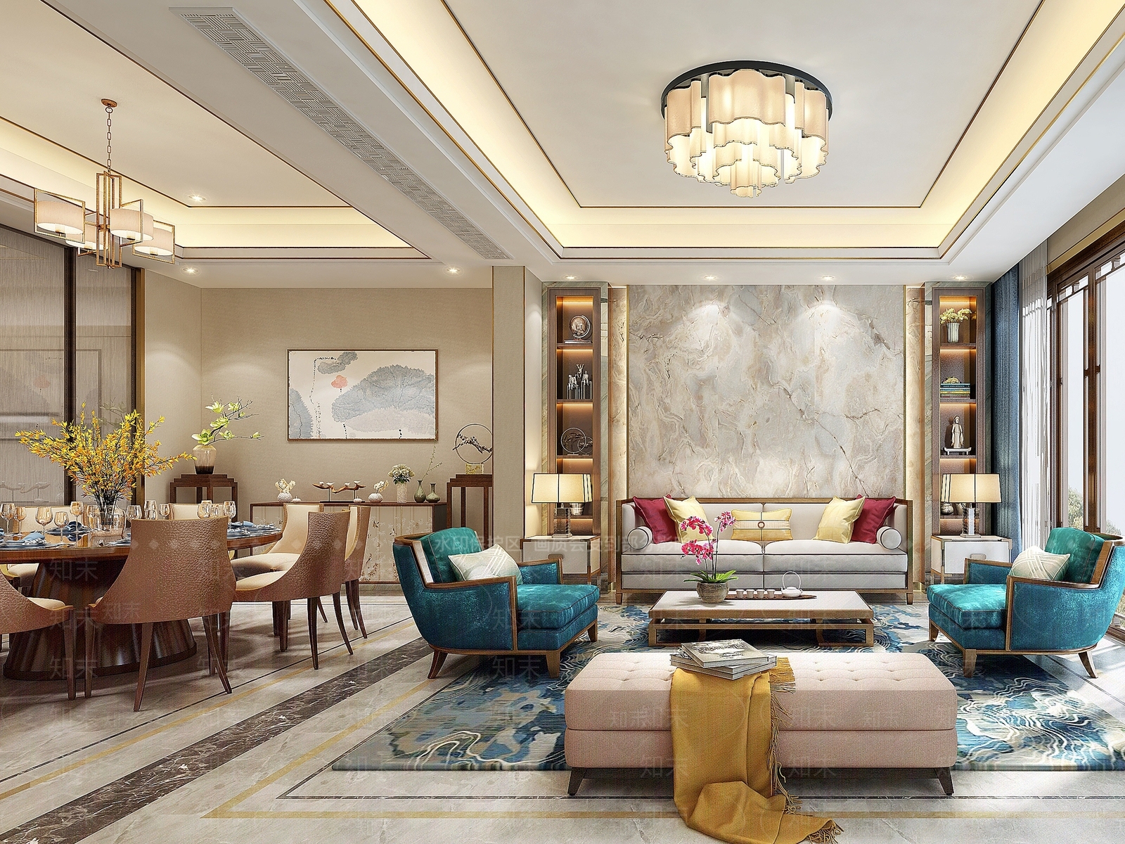 欧式古典欧式客厅3D模型下载【ID:1194771914】