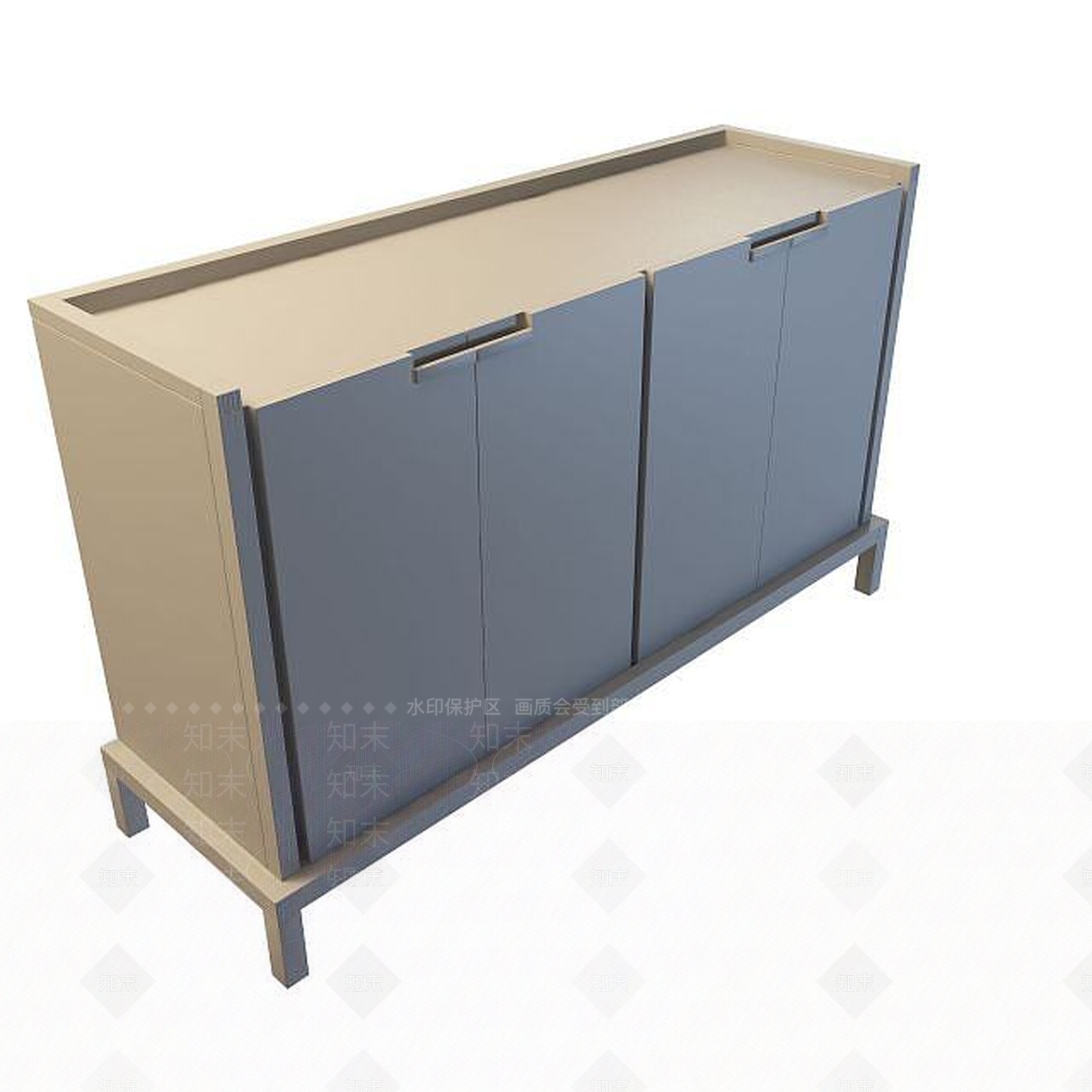 现代简约边柜3D模型下载【ID:1194772757】