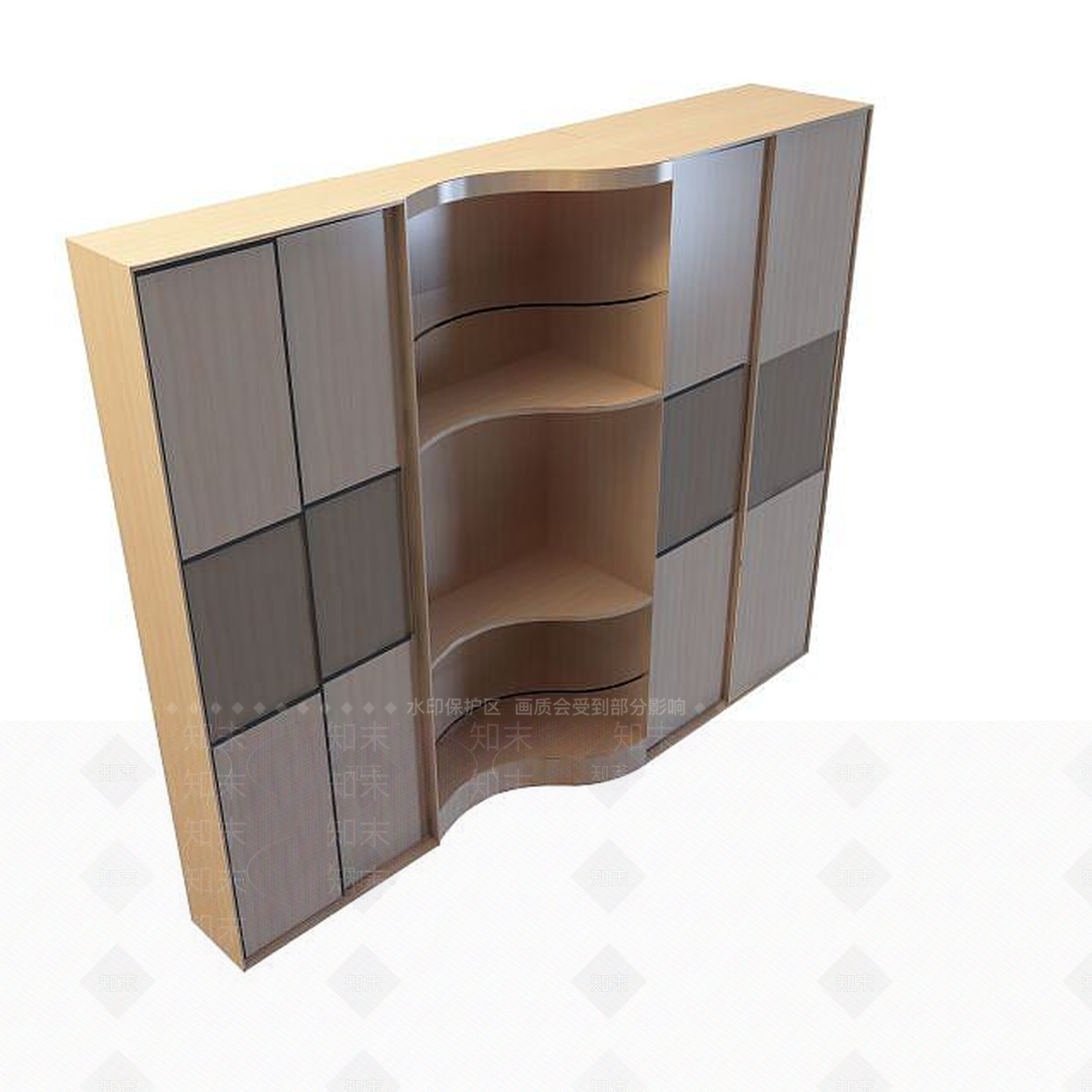 现代衣柜3D模型下载【ID:1194773559】
