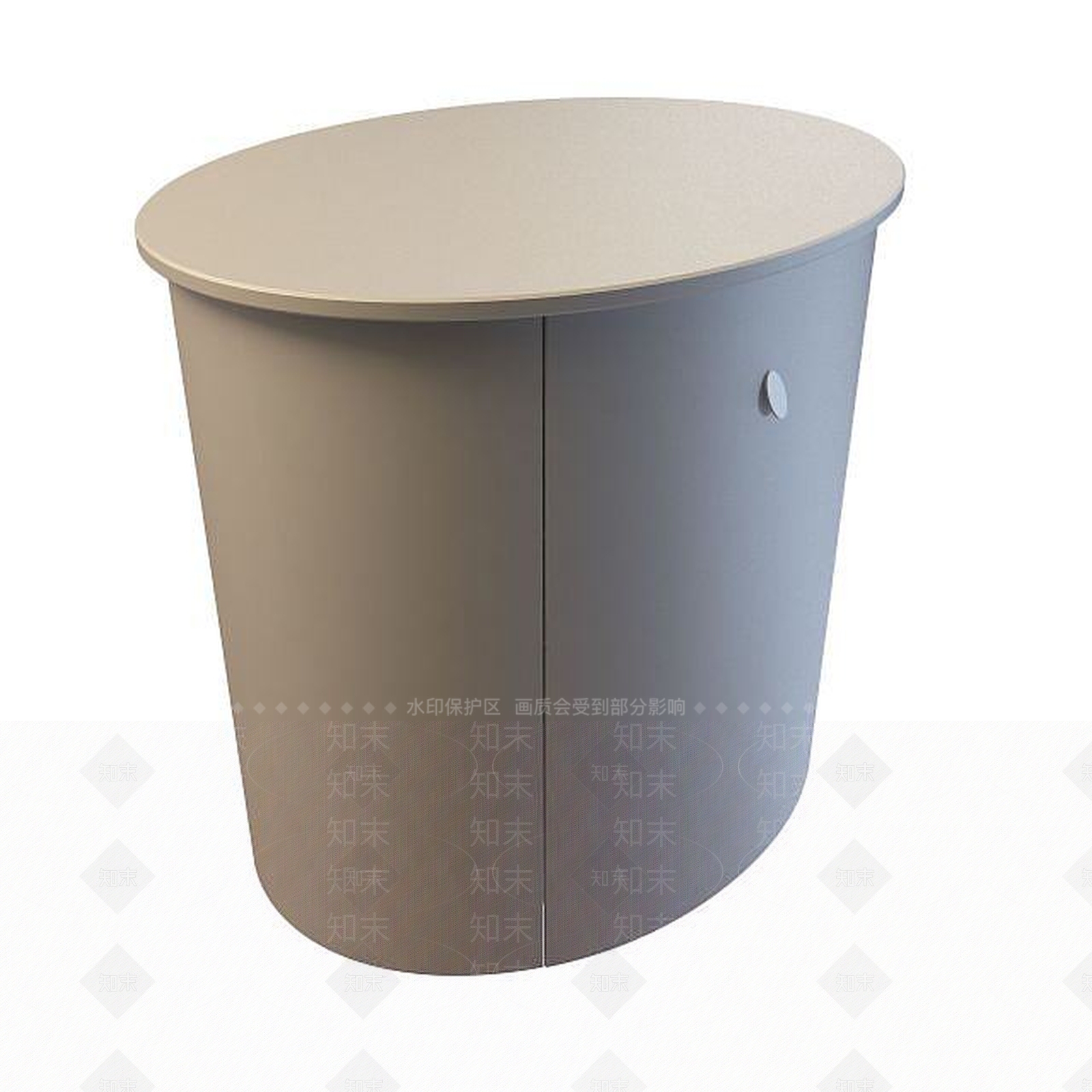 现代圆形边柜3D模型下载【ID:1194773774】