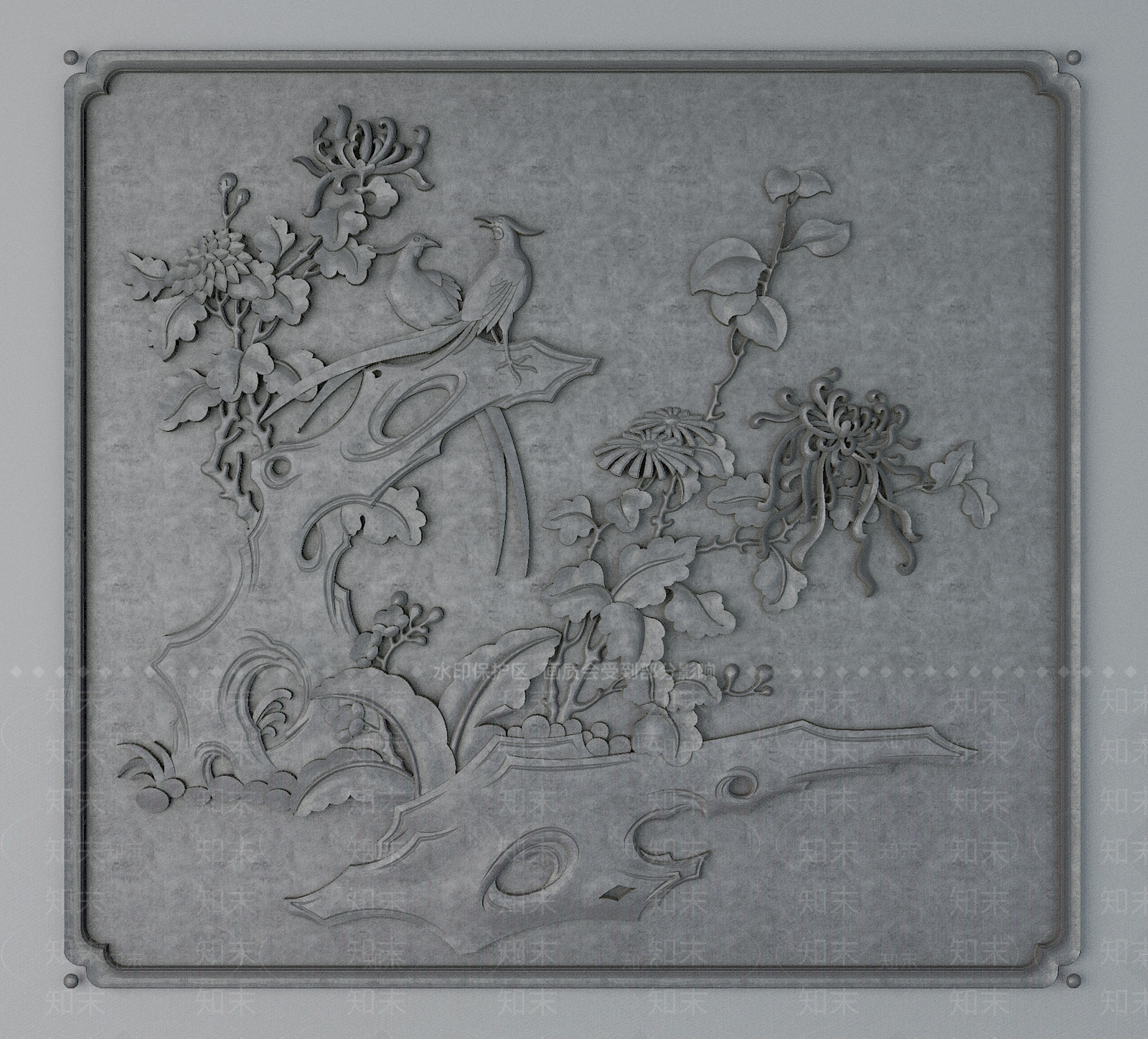 中式雕花3D模型下载【ID:1194774156】
