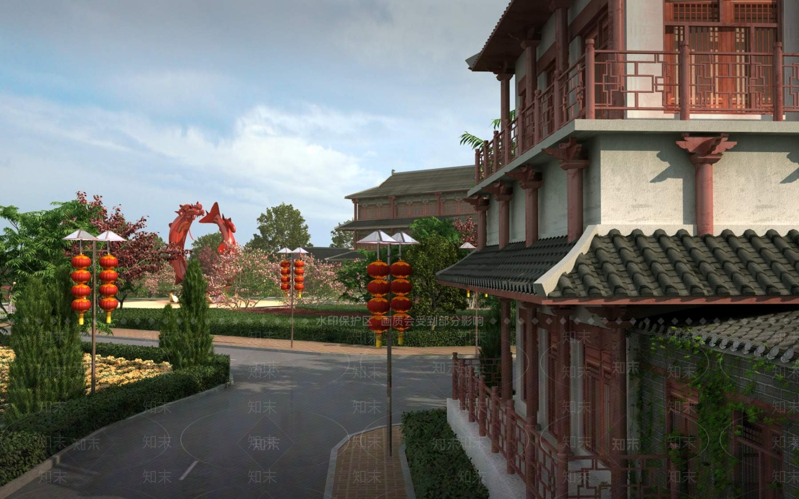 中式公园3D模型下载【ID:1194774480】