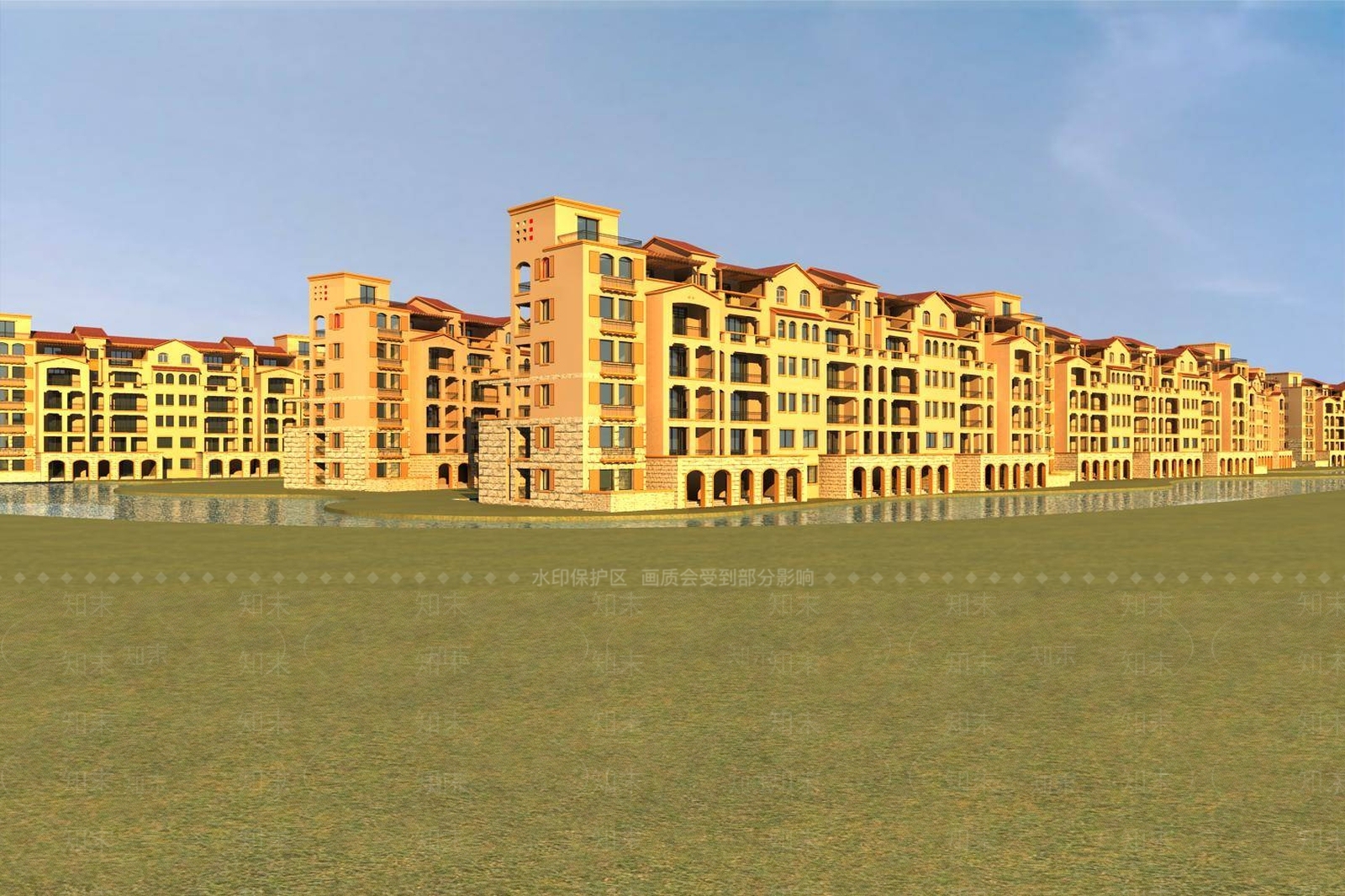 欧式别墅外观3D模型下载【ID:1194774642】