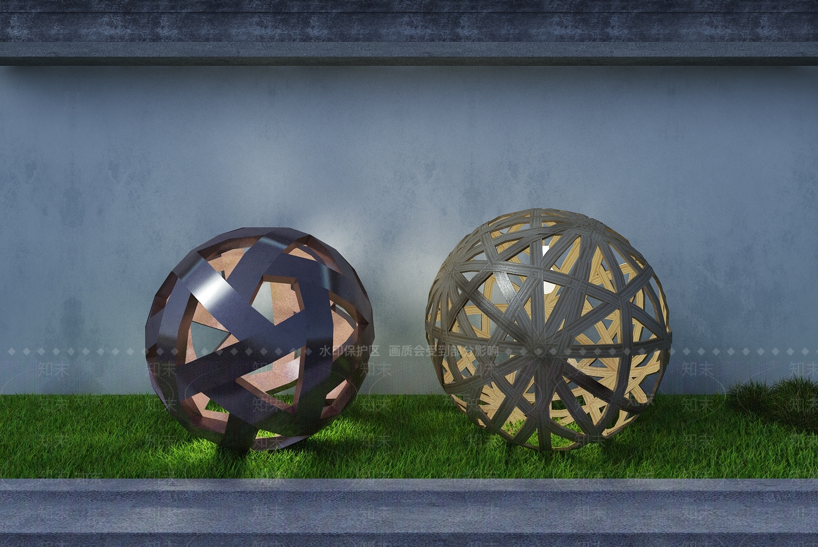 现代景观雕塑3D模型下载【ID:1194774942】