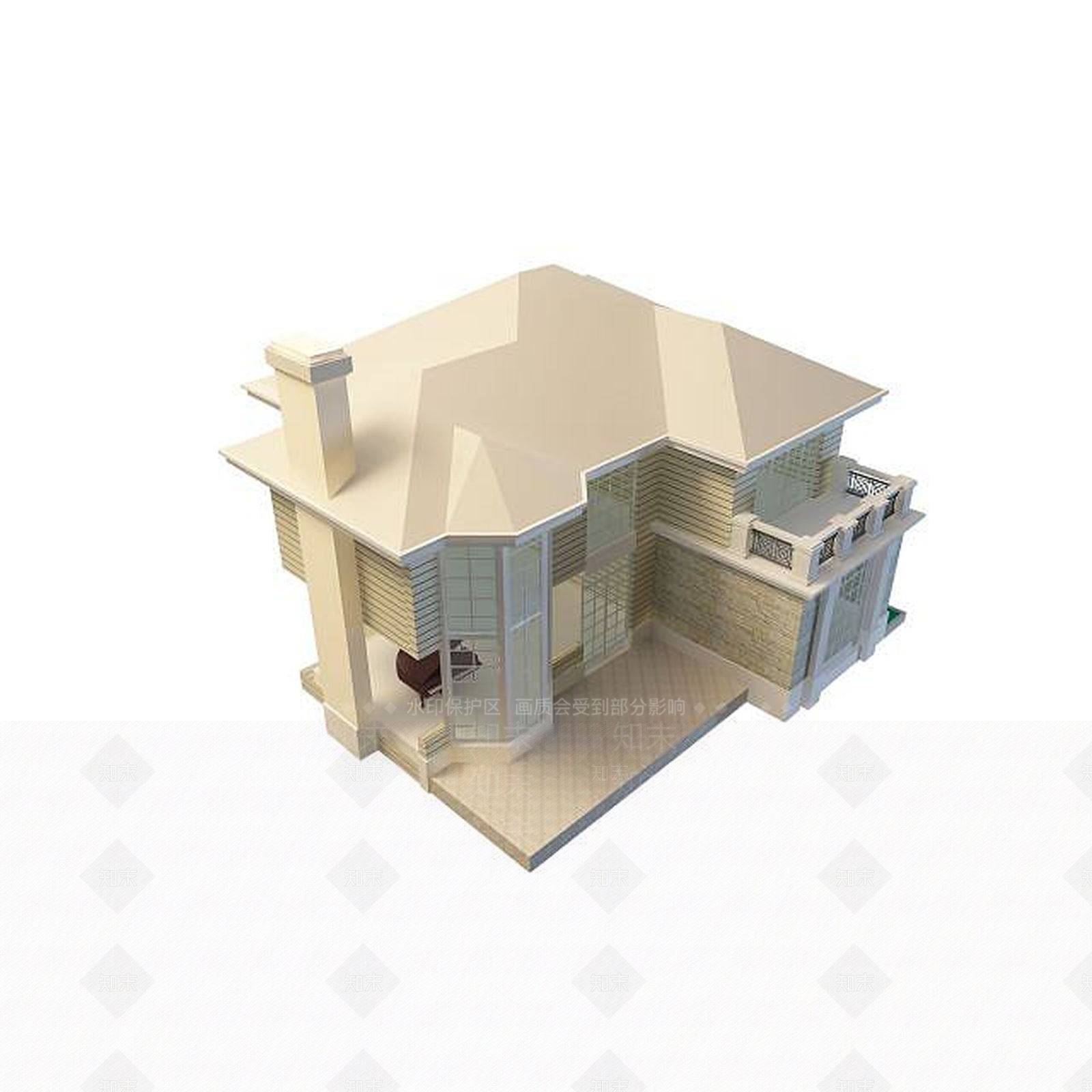 现代别墅3D模型下载【ID:1194775114】